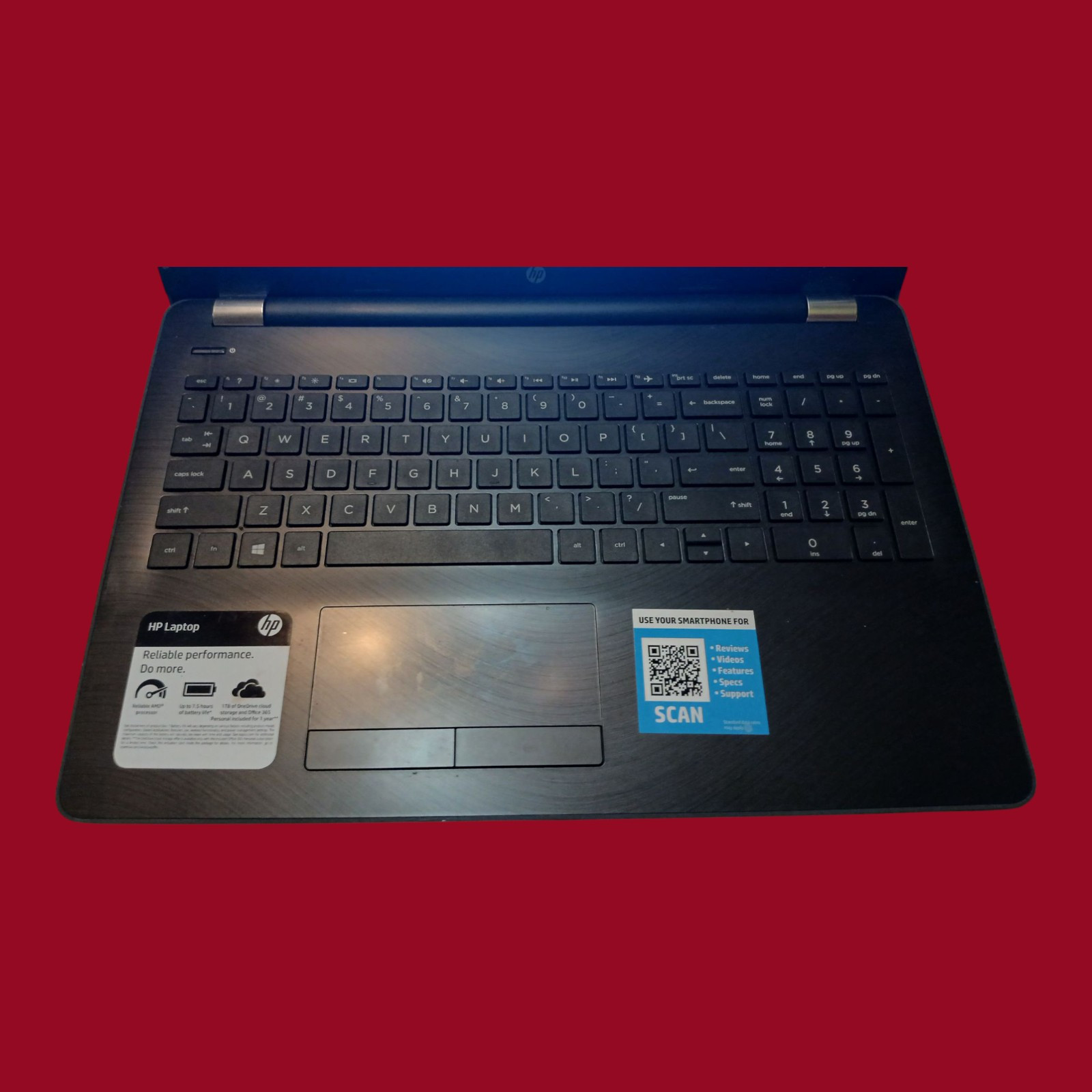 HP LAPTOP 15-bw0xx WIN10 HOME 64BIT AMD A10 2.50GHz 8GB RAM 1 TB SSD DVD RW WCAM