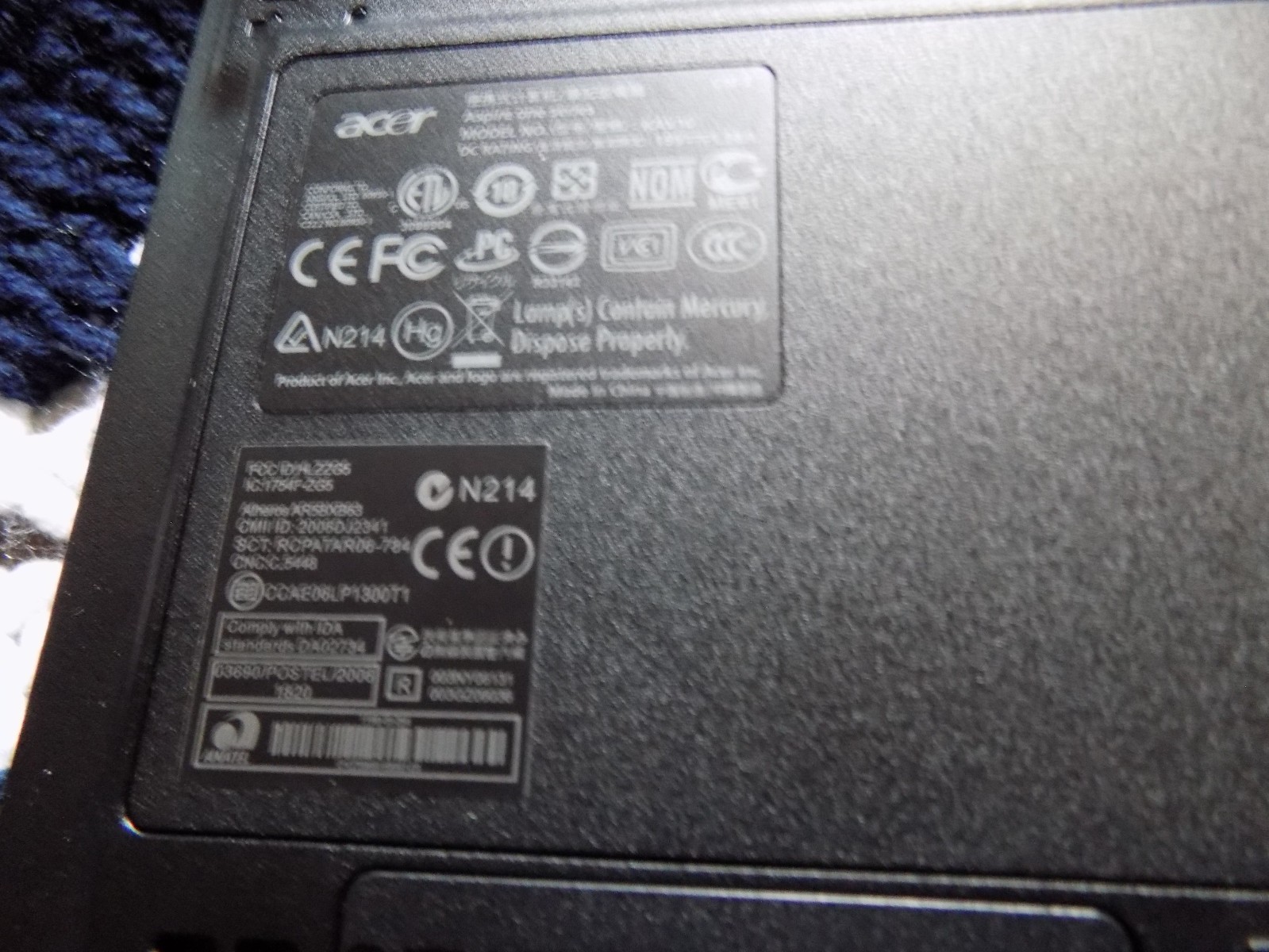Acer Aspire One D150-1577 Notebook Laptop Computer W/Microsoft XP Home – Works