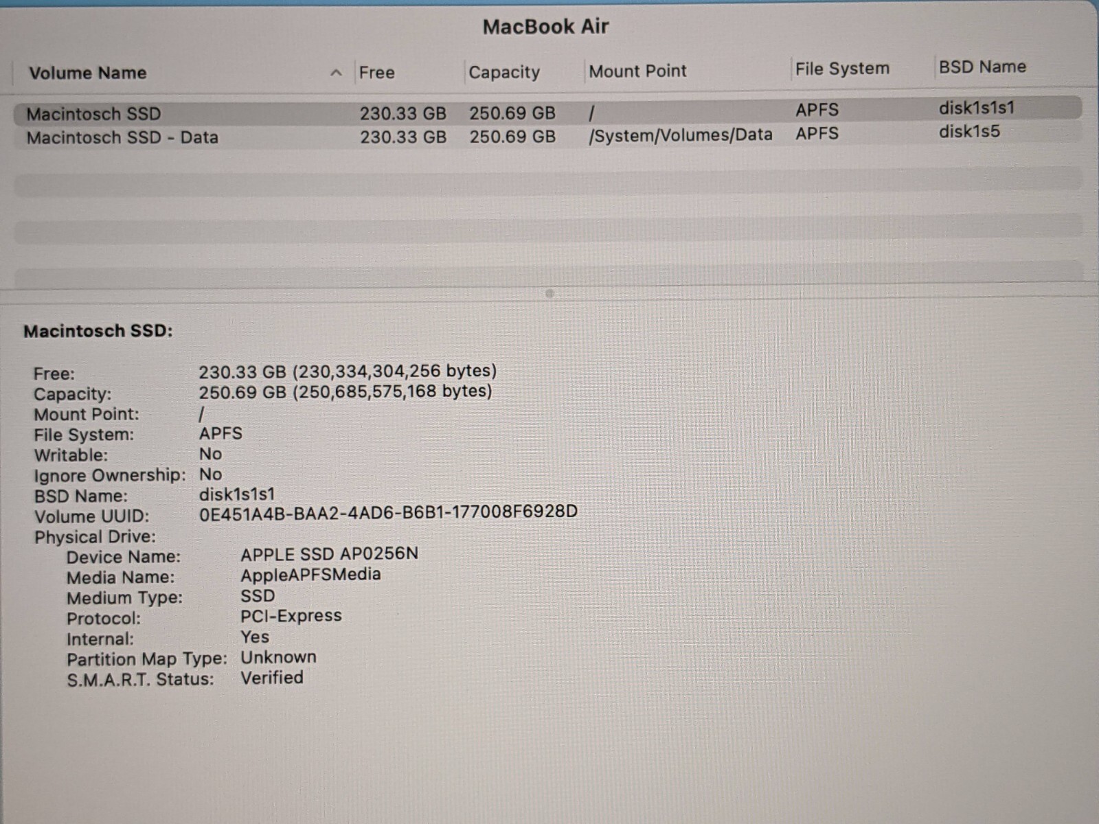 Apple MacBook Air 13″A2179 (2019) i5-8210Y 1.6Gh 8GB 256GB OS Monterey MVFH2LL/A
