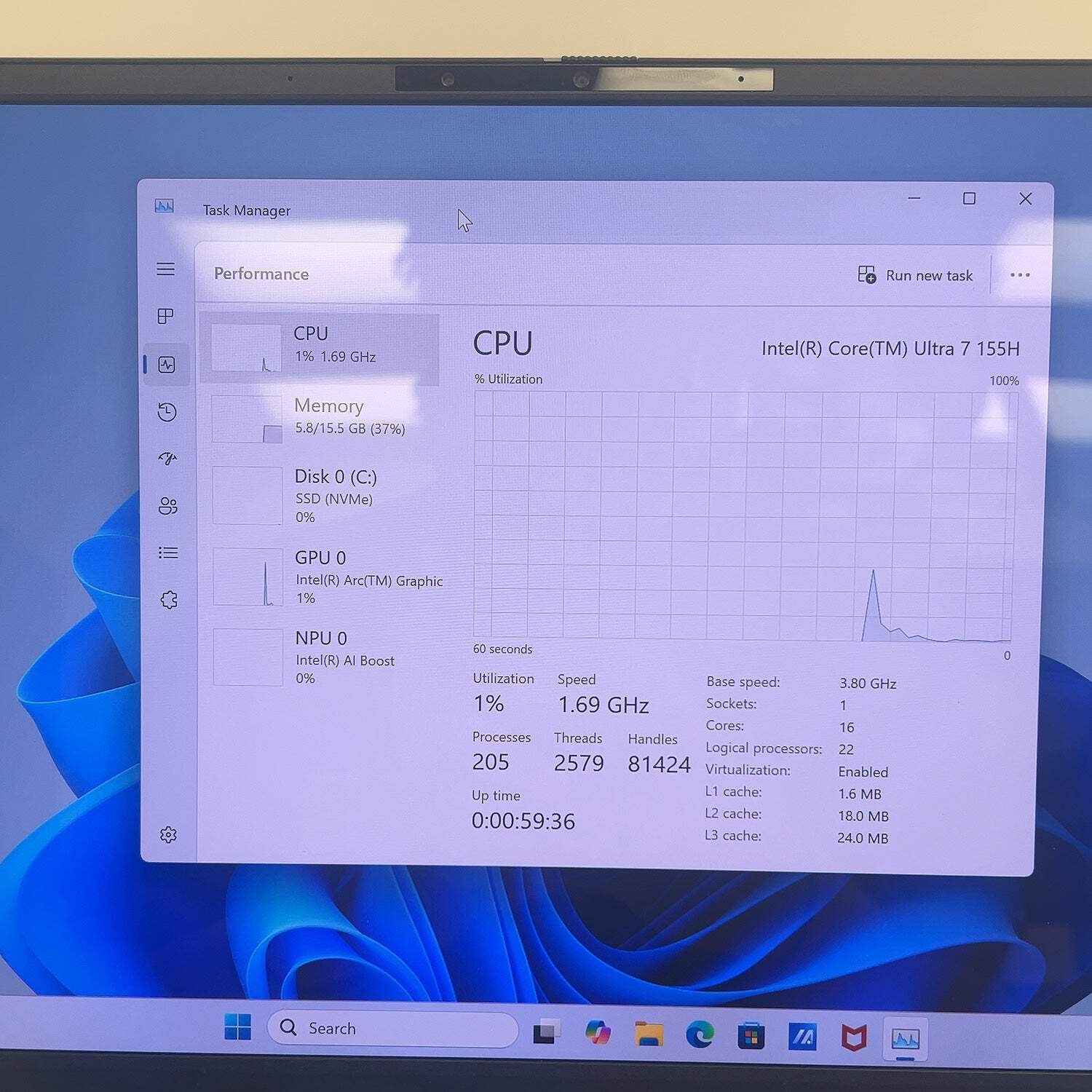 Asus Vivobook S15 S5506M 15.6″ Core Ultra 7 155H 3.8GHz 16GB RAM 1TB SSD