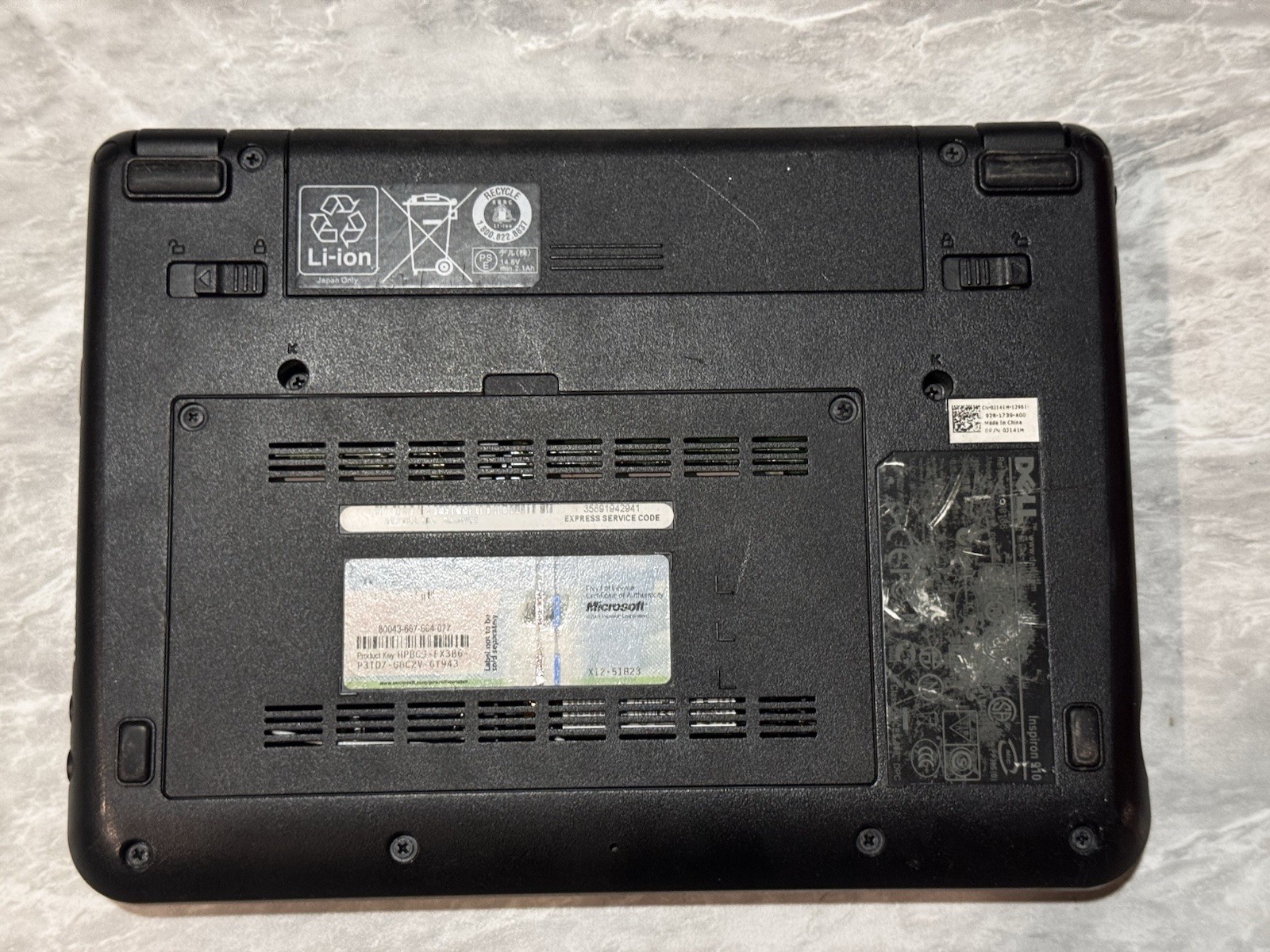 Dell Inspiron Mini 910 Intel Atom N270 1600MHz 1gb RAM 8gb SSD Windows XP