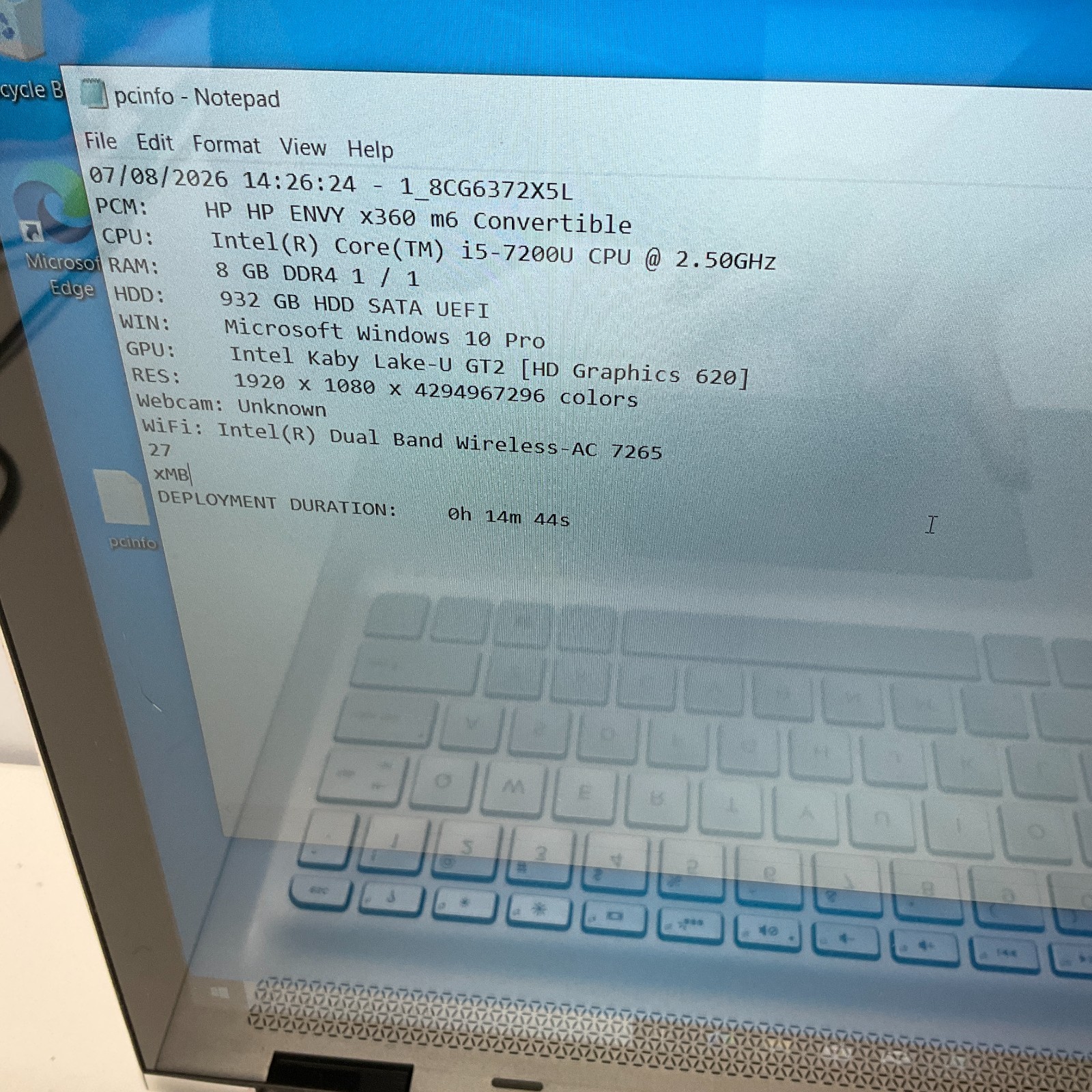 HP ENVY X360 M6 CONVERTIBLE | INTEL CORE I5-7200U 2.50GHZ 1TB HDD 8GB Win 10
