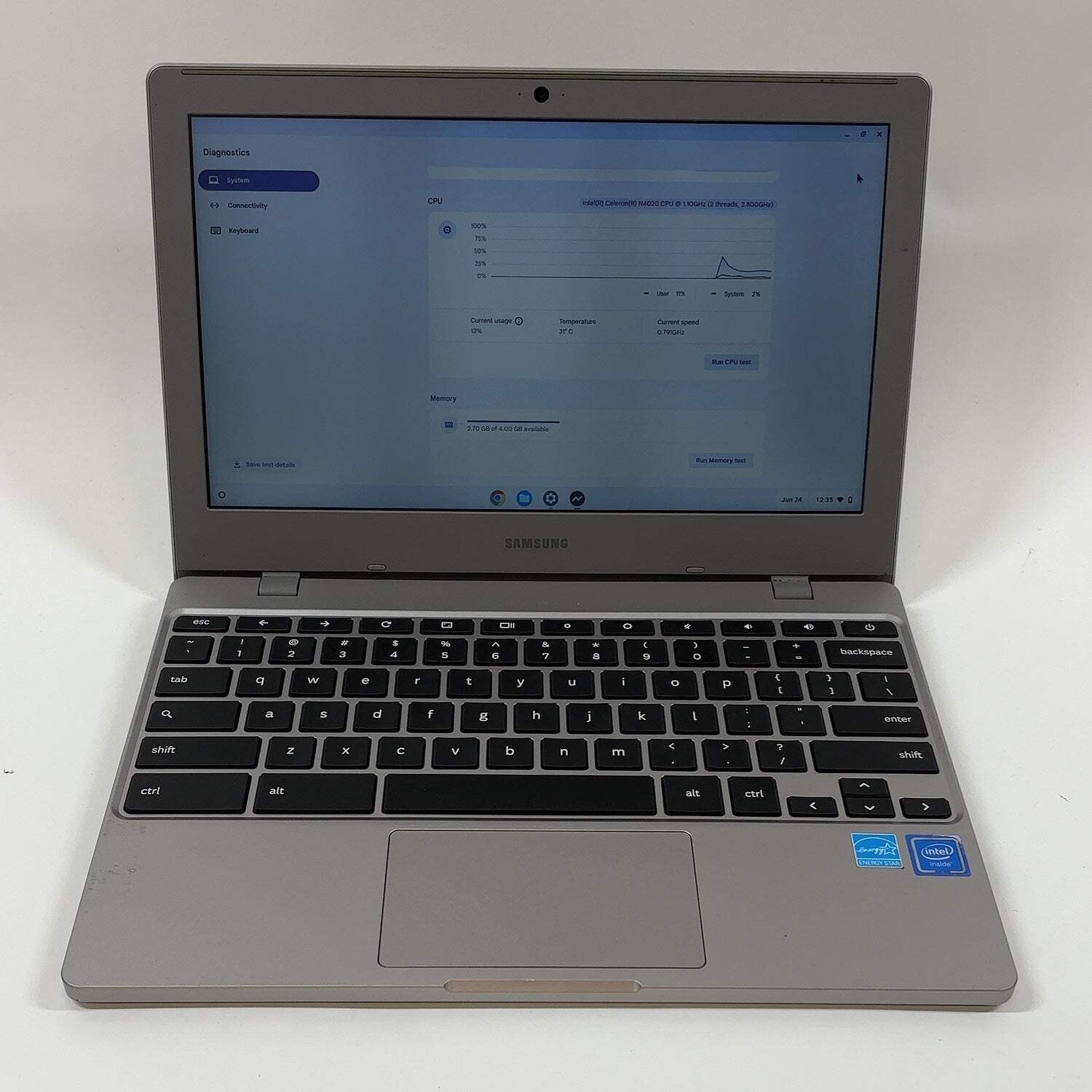 Samsung Galaxy Chromebook 4 XE310XBA-KA2US 11.6″ Celeron N4020 1.1GHz 4GB RAM 64
