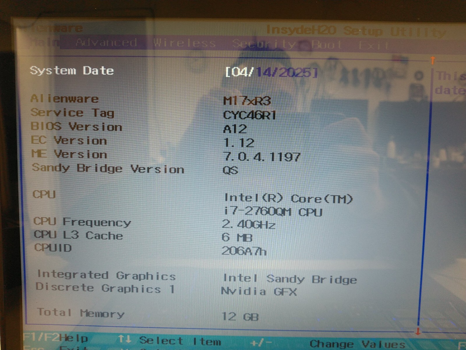 Dell Alienware M17xR3 17.3” i7-2760QM 2.4ghz 12gb ram 1TB Charger*READ CYC46R1
