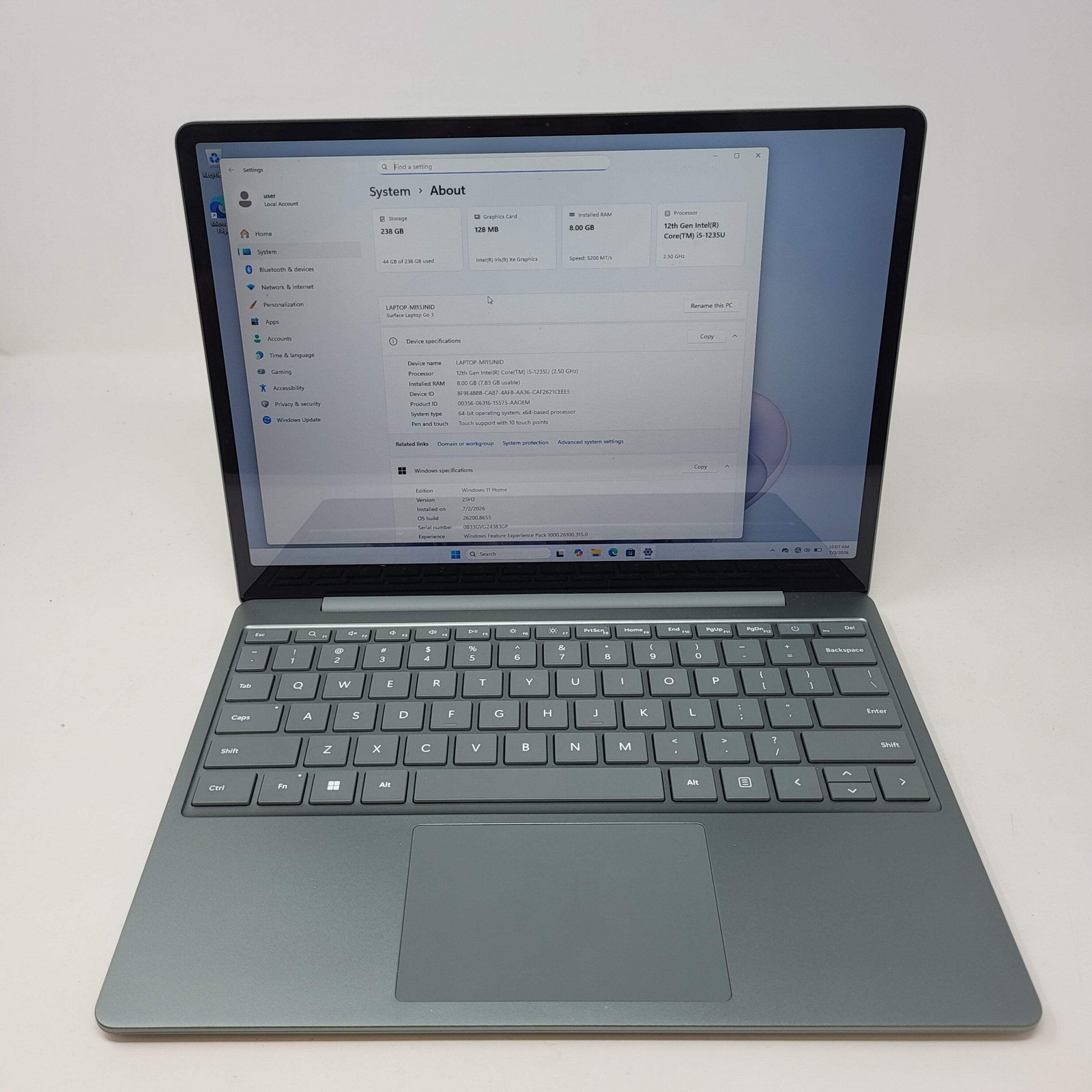 Microsoft Surface Laptop Go 3 1796 12.4″ i5-1235U 2.5GHz 8GB RAM 256GB SSD