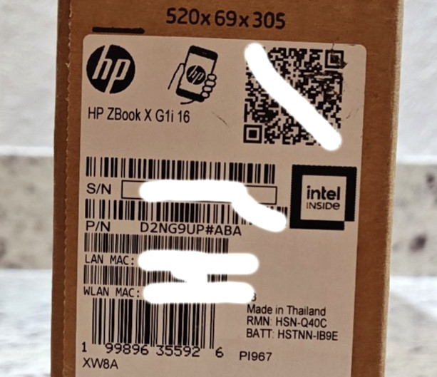 HP ZBook X G1i 16 (UHD+) — Ultra 7 265H / 32GB RAM / 1TB SSD / RTX PRO 1000
