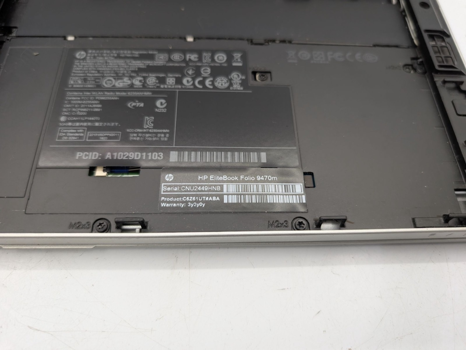 HP EliteBook Folio 9470m 14″ Laptop i5-3427U 4GB RAM For Parts