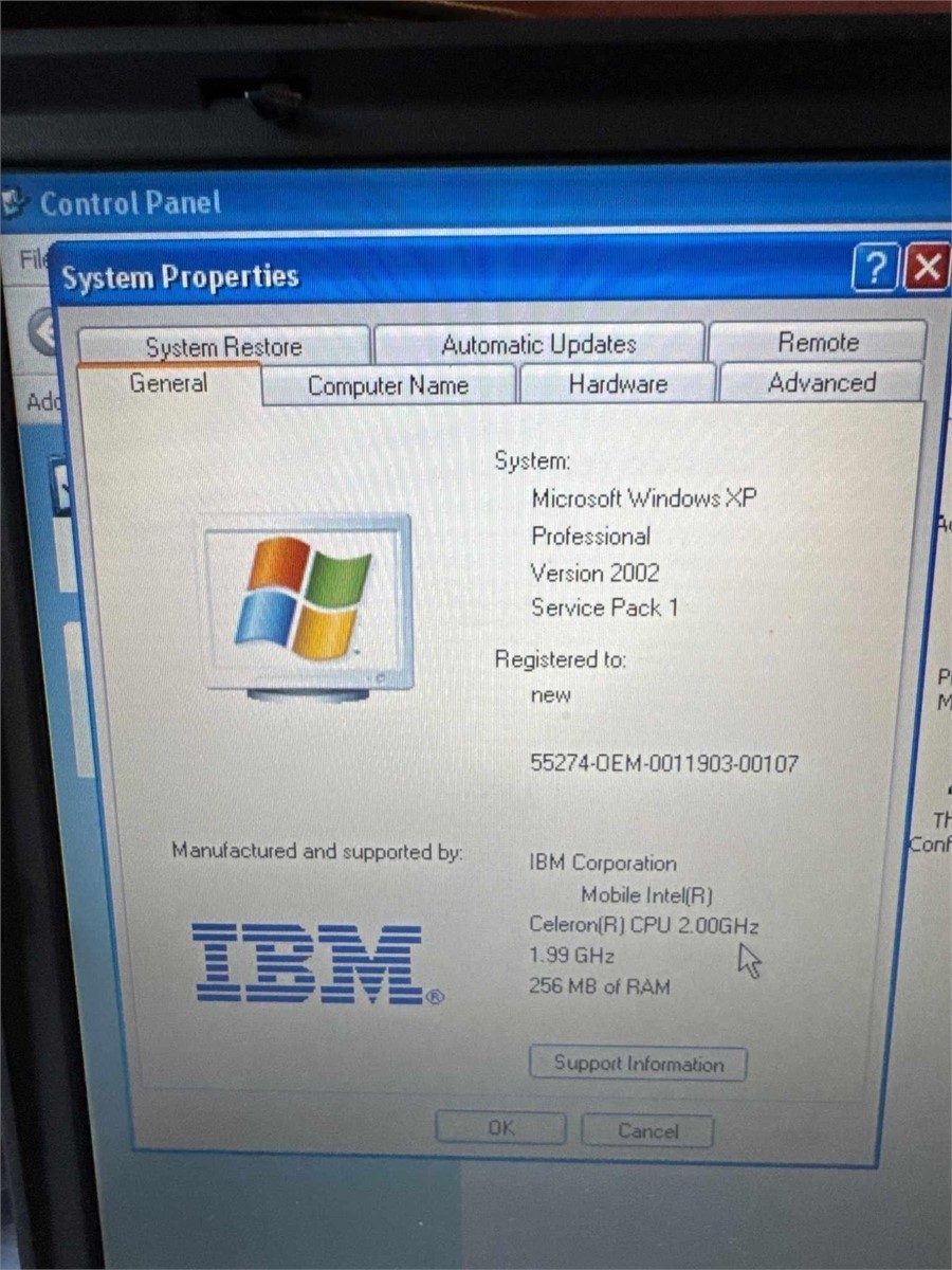 Vintage IBM ThinkPad R40e Laptop Classic Windows XP System 25 GB Tested
