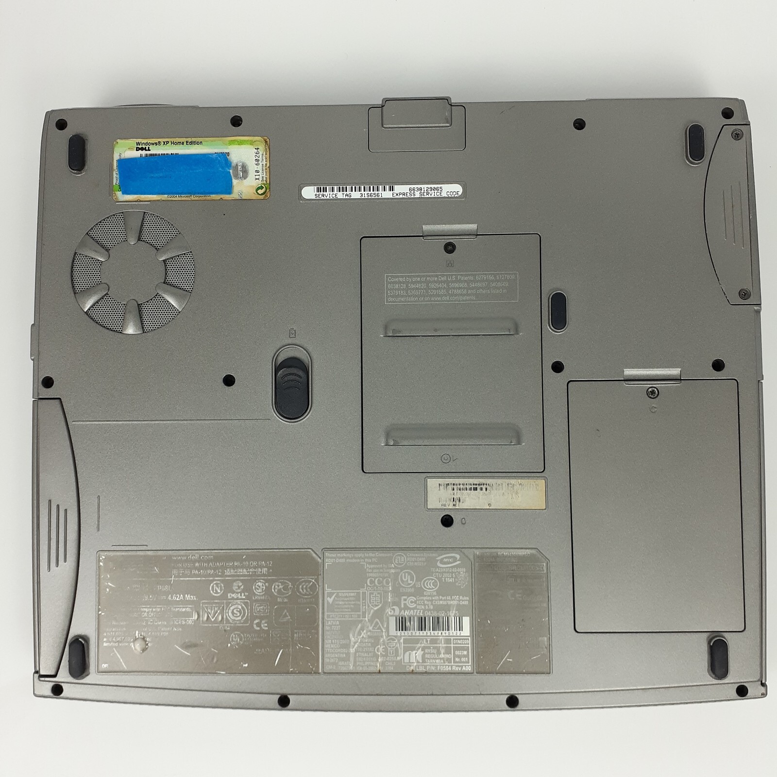 Dell Inspiron 1150 PP08L 14.1″ 256 MB RAM No HDD No Power For Parts or Repair