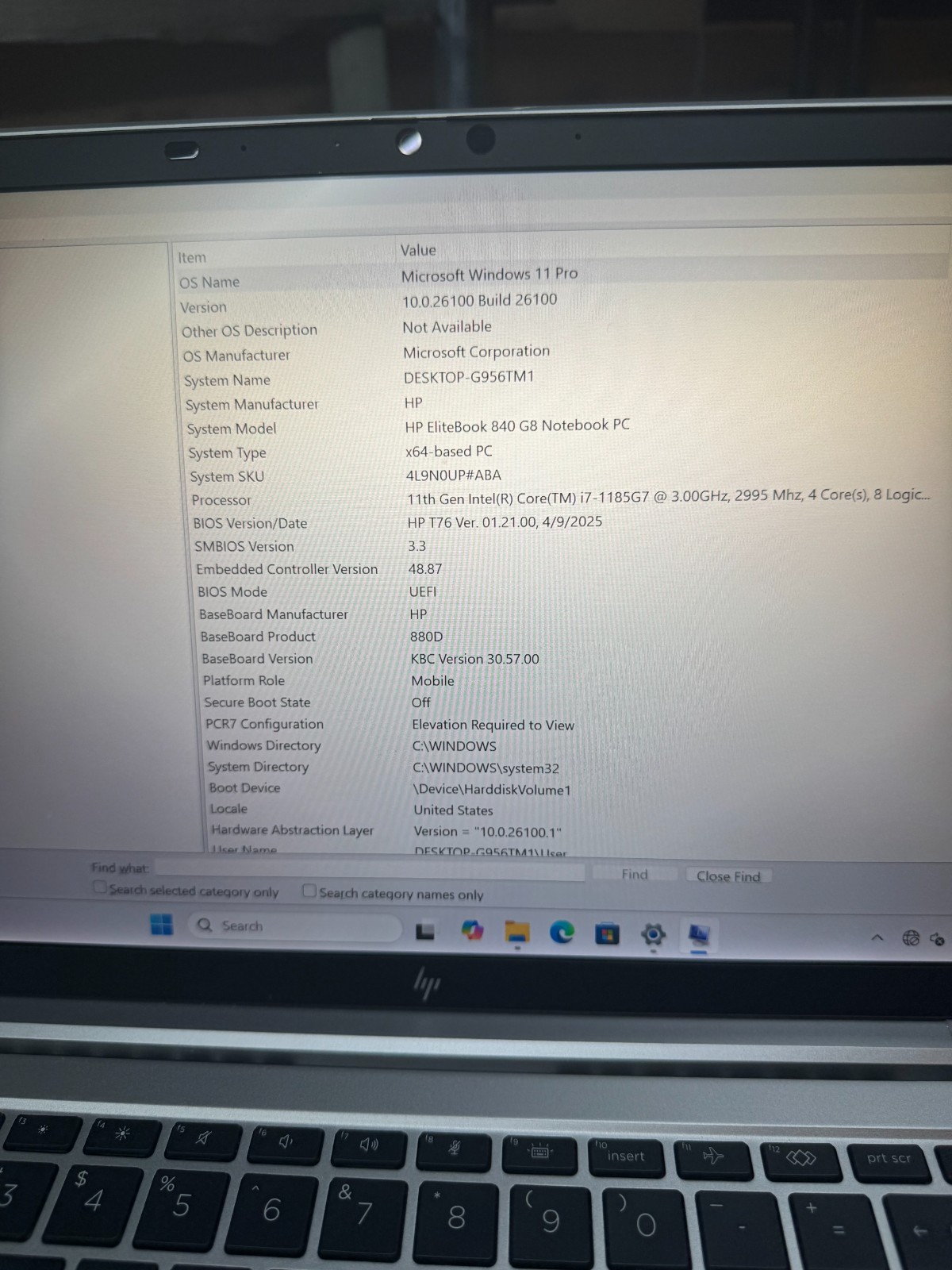 HP EliteBook 840 G8 Core I7-1185G7 500GB SSD 32GB RAM 3.00GHz Laptop *Read #5193
