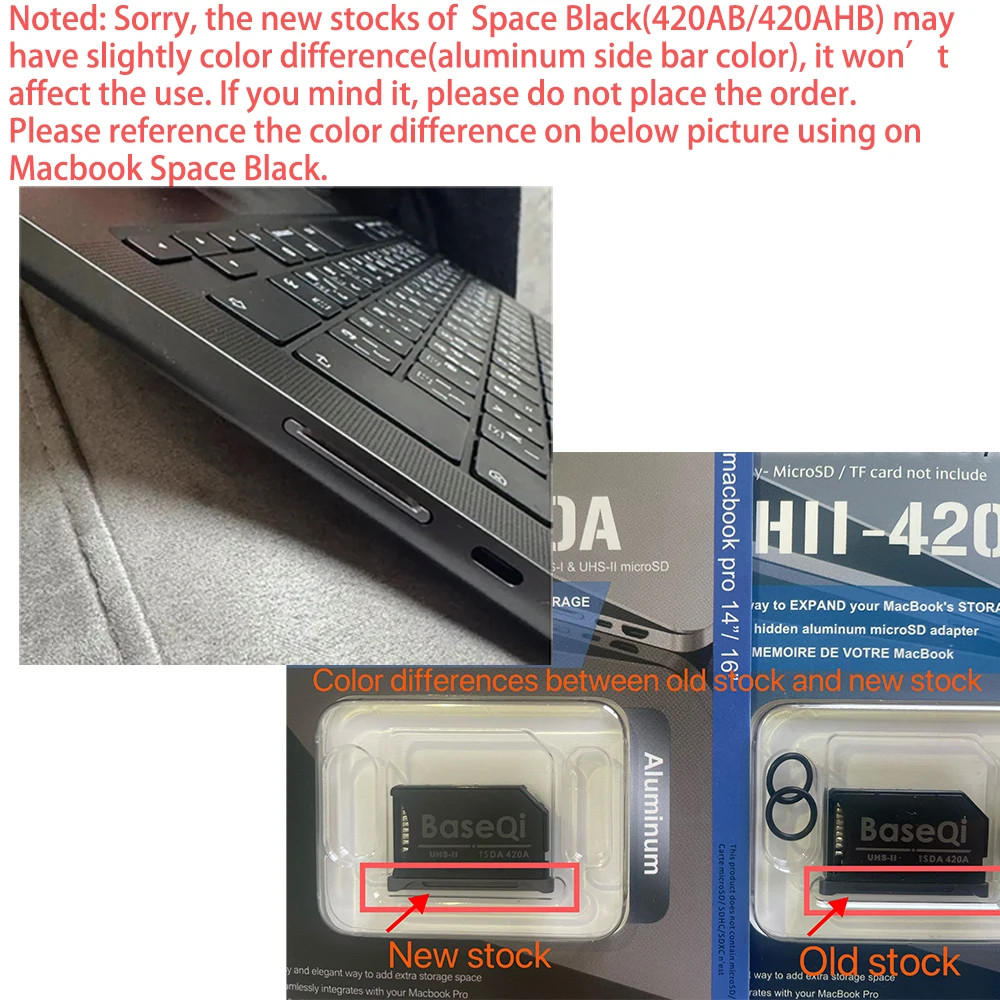 BaseQi for MacBook Pro 14inch 16inch M1/M2/M3/M4/M5 Year2025/24/23/22/21Microsd
