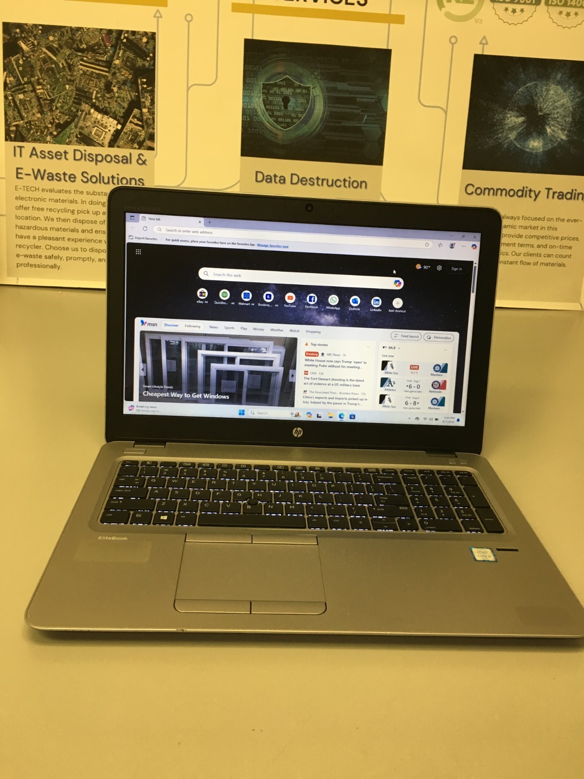 HP Elitebook 850 G3 15.6″ Core i5 6th gen 2.30Ghz 8GB RAM 256GB SSD WIN 11 PRO