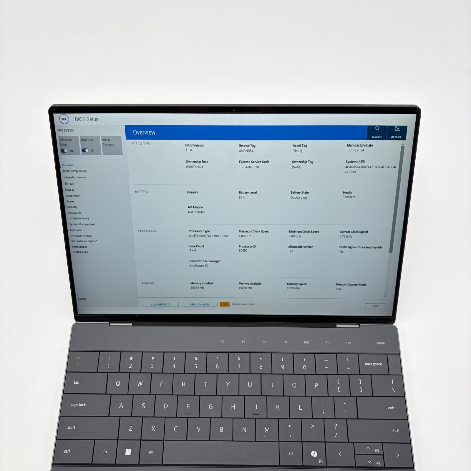 Dell XPS 13 9350 13.4″ Laptop – Ultra 7 256V, 16GB Ram, 512GB SSD, W11H