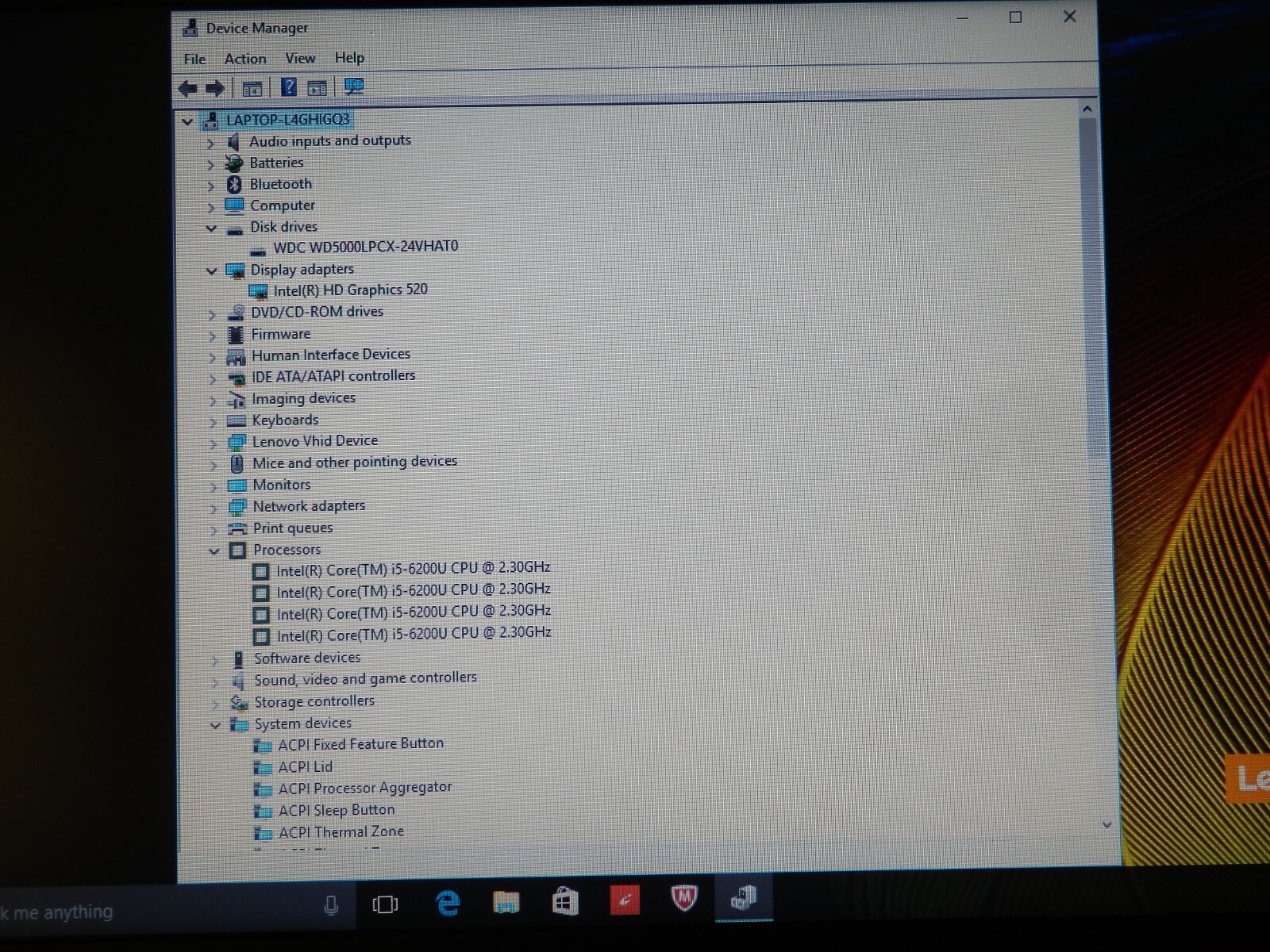 Lenovo V110-15ISK, Intel i5-6200U, 8GB Ram, 500GB HDD, 15.6″ inch HD, HD 520 ORIGINAL BOX