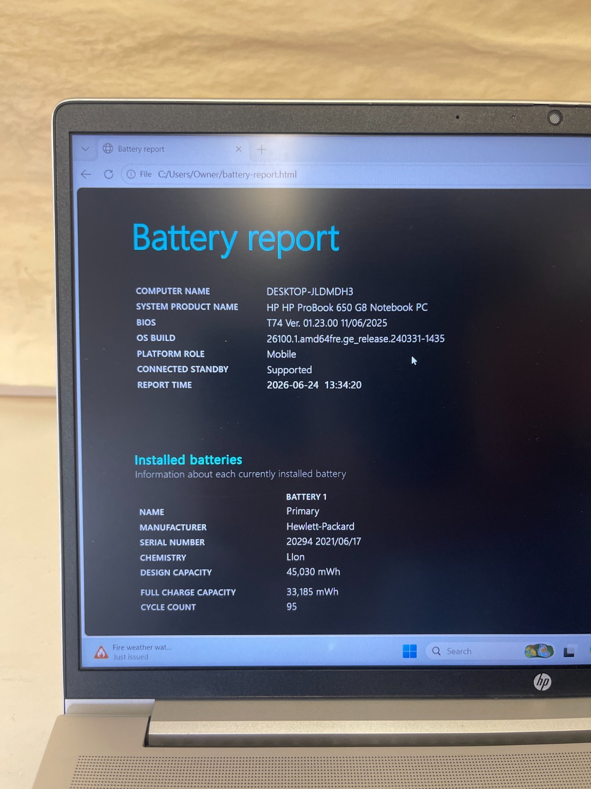 HP ProBook 650 G8 i5-1135G7 2.40GHz 8GB RAM 256GB M.2 Win 11 Pro *READ*