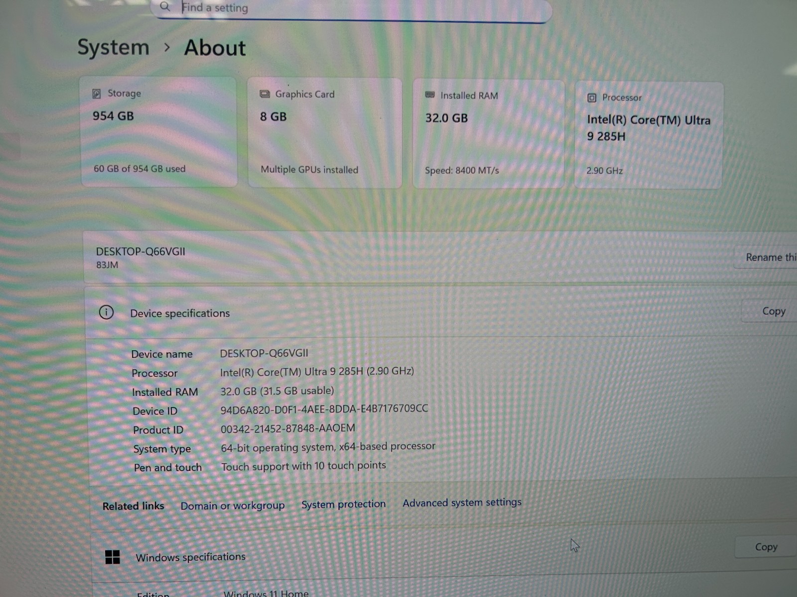 LENOVO IdeaPad Pro 5 16IAH10, Intel Core Ultra 9 285H, 32 GB RAM, 1 TB NVMe SSD