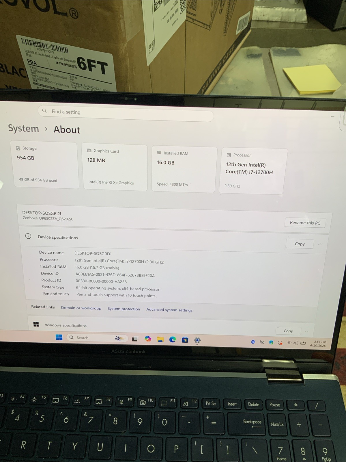 ASUS Zenbook Pro 15 Flip OLED 15.6″ Touch i7-12700H 16 Ram 1 TB NVMe Q5297 26J1