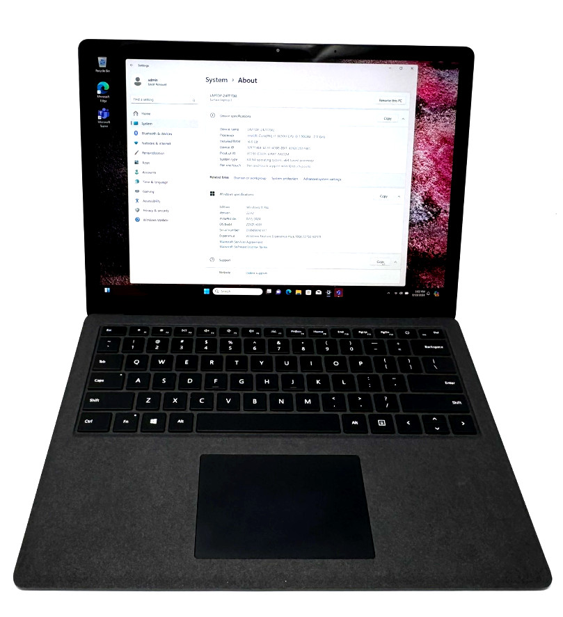 Microsoft Surface Laptop 2 i7 1.9-4.2GHz 16GB RAM 512GB SSD Win 11 Pro Grade A