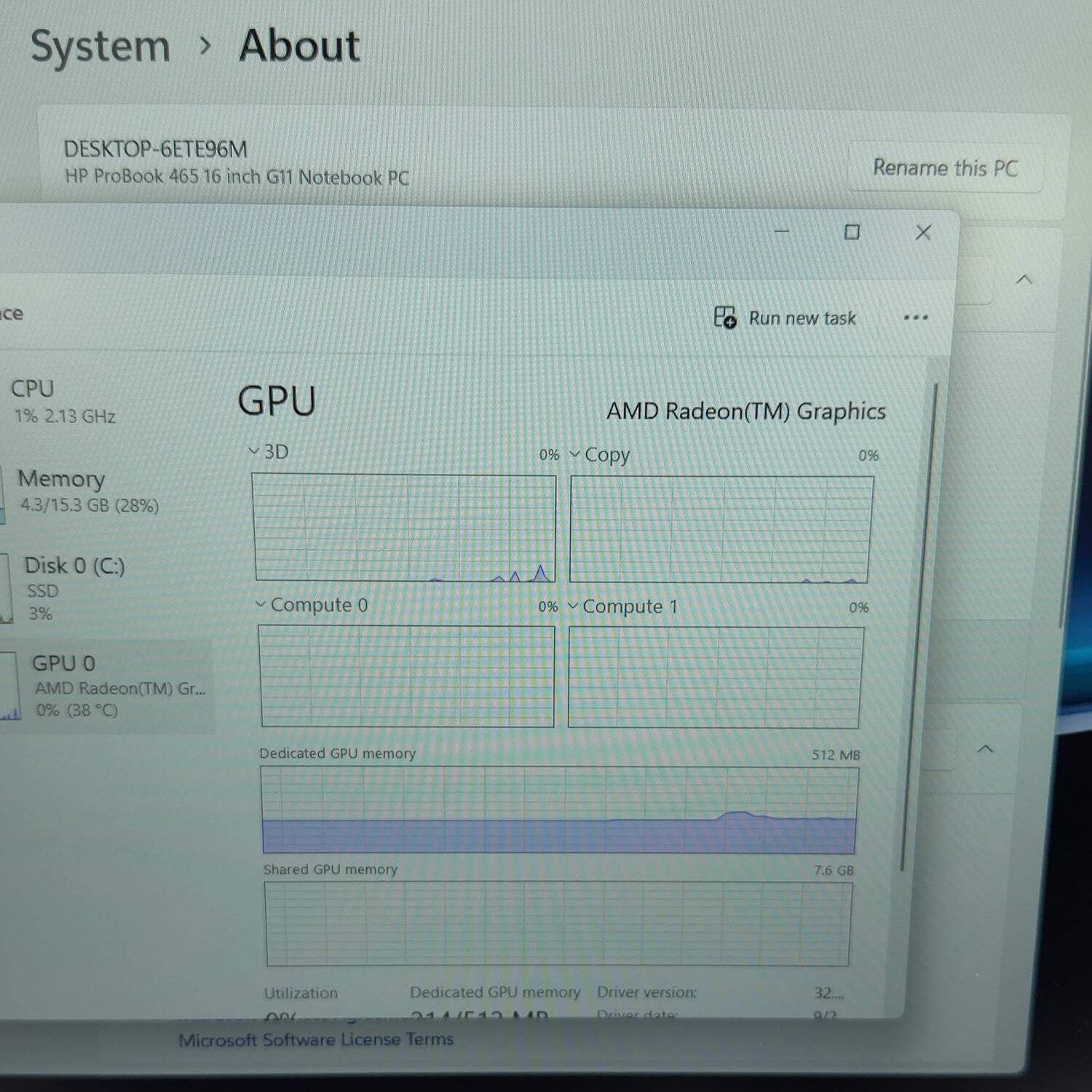 HP ProBook 465 G11 16″ Ryzen 7 7735U 2.7GHz 16GB RAM 512GB SSD