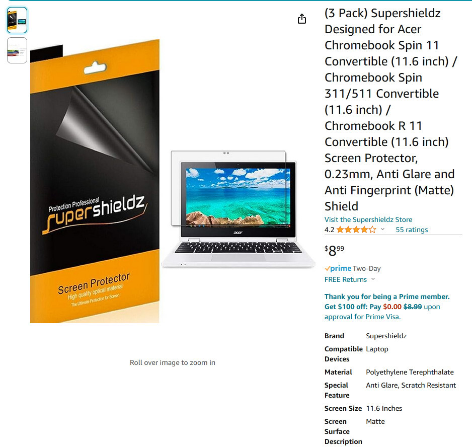 Acer 11.6″ 2-in-1 Chromebook | R752TN-C5J5 | Built-In Stylus + Accessories