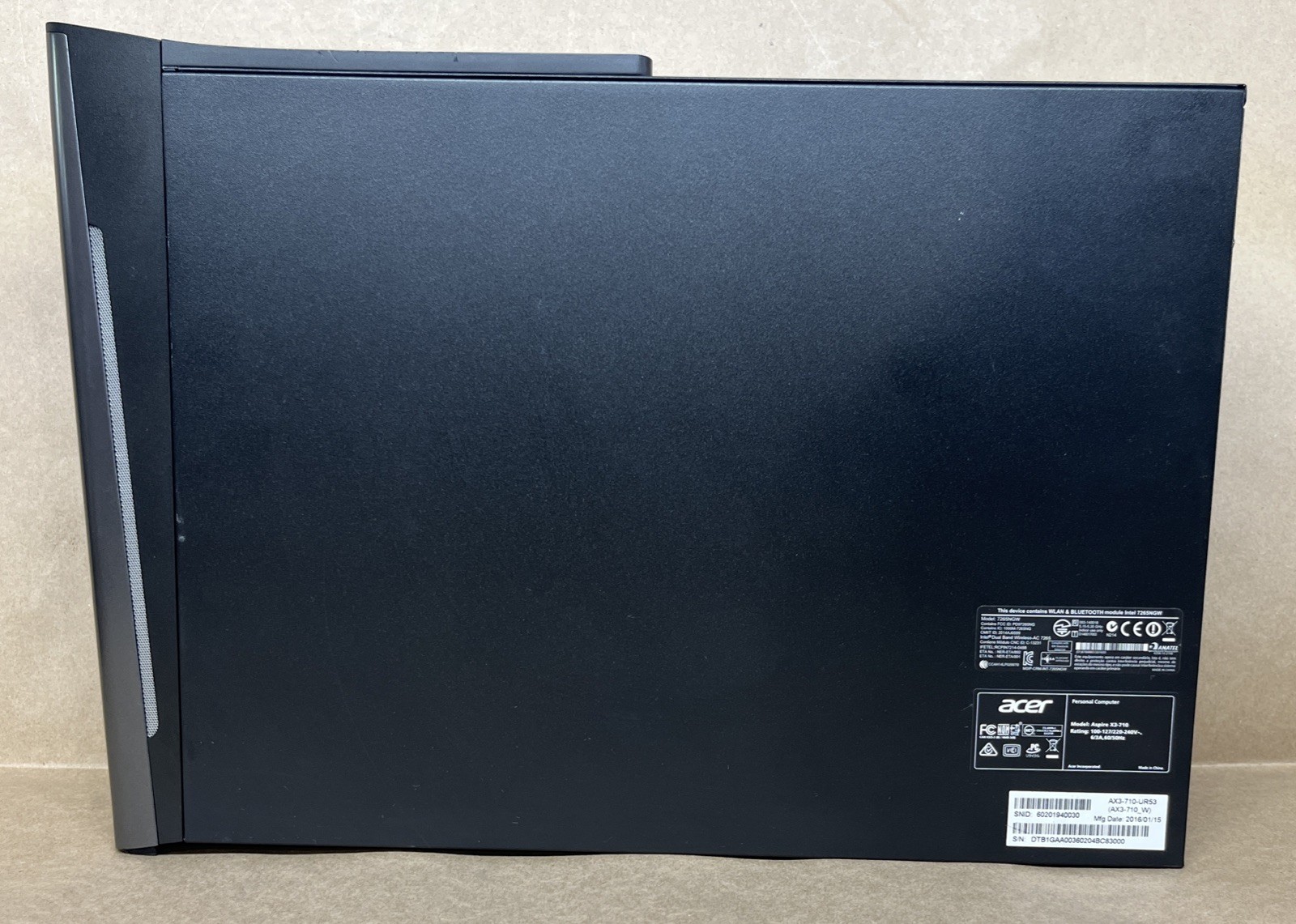 Acer Aspire X3-710, Intel Core i3-6100 @3.70GHz, 8GB RAM, 256GB SSD, W10P