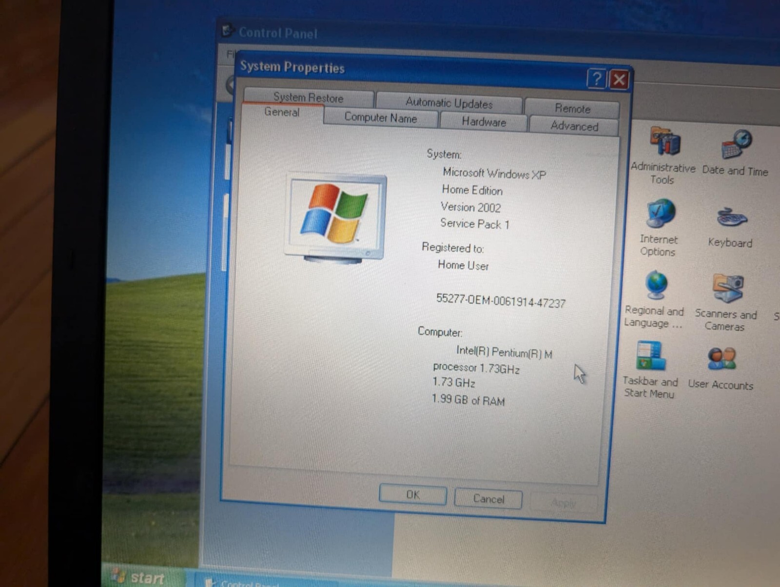 Vintage Toshiba Tecra A3X Intel Pentium 1.73GHz 2GB 60GB Windows XP Home Laptop2