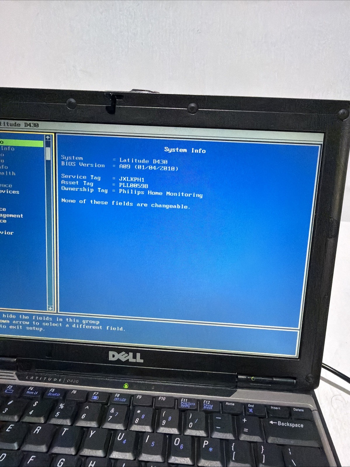 Dell Latitude D430 12″ Laptop Core 2 Duo 2gb Ram No Drives Boots Bios NO P/S