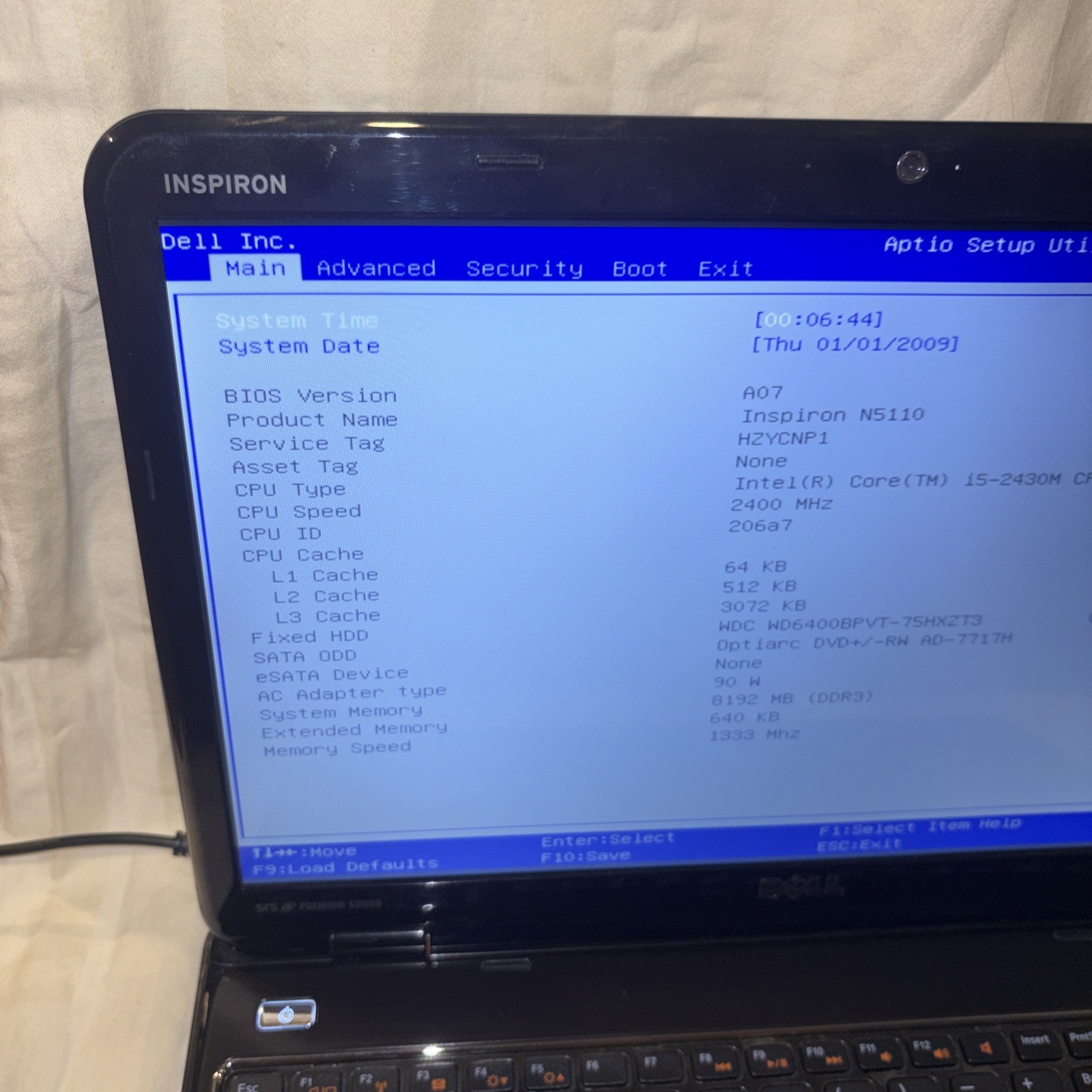 Dell Inspiron N5110 Intel i5-2430M 2.4GHz, 8GB, 640GB, Chrome Flex – BAD CMOS