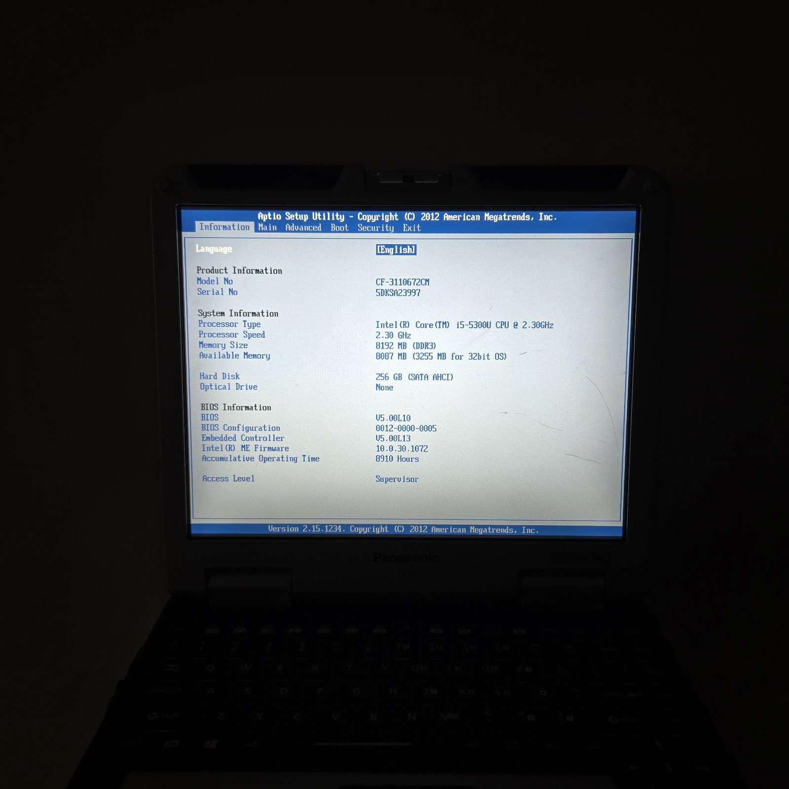 Panasonic Toughbook CF-31 MK5 i5-5300U 2.30GHz 256GB SSD 8GB Ram W11 — Grade B