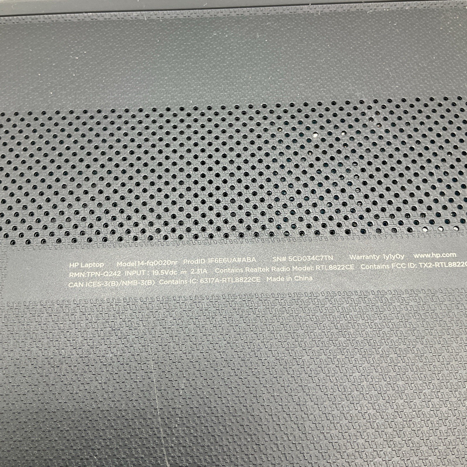 HP 14-fq0020nr 14″ Laptop 4GB RAM 64GB eMMC AMD 3020e Radeon @ 1.20GHz