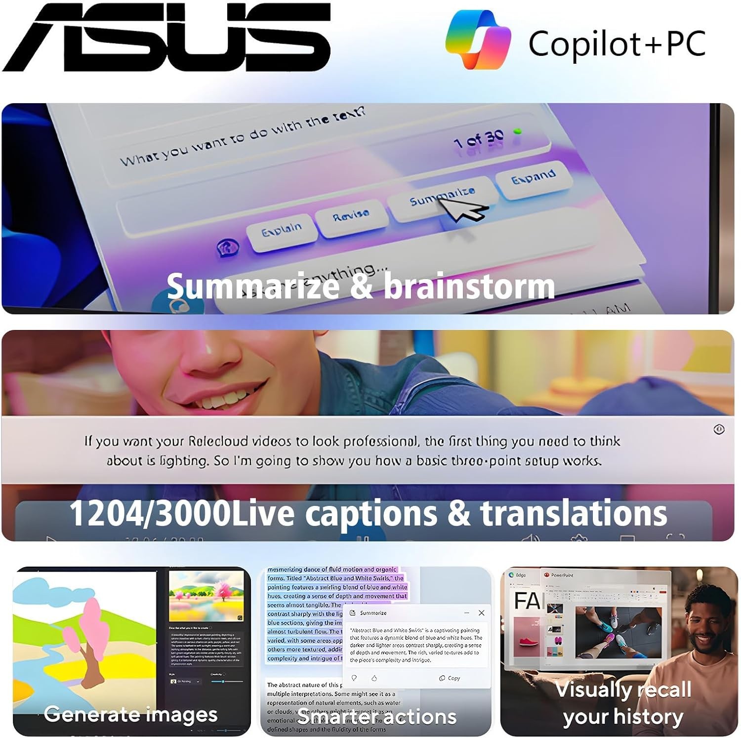 ASUS Vivobook 16″ Copilot+ PC Laptop, Qualcomm Snapdragon X 8-Core,16GB, 1TB SSD