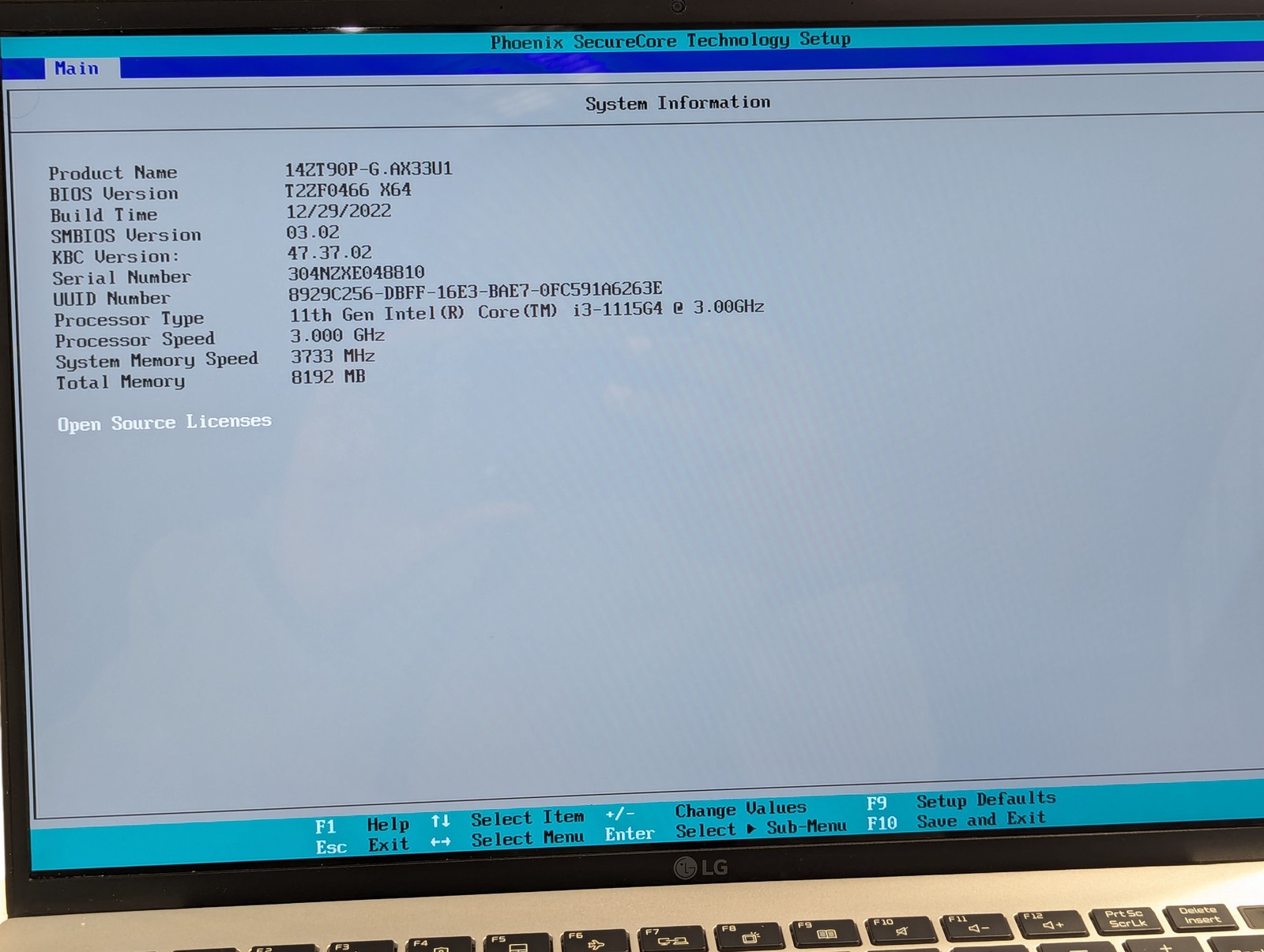 LG 14ZT90P-G.AX33U1 i3-1115G4 3.00GHz 14″ 8GB RAM 256GB SSD Grade D