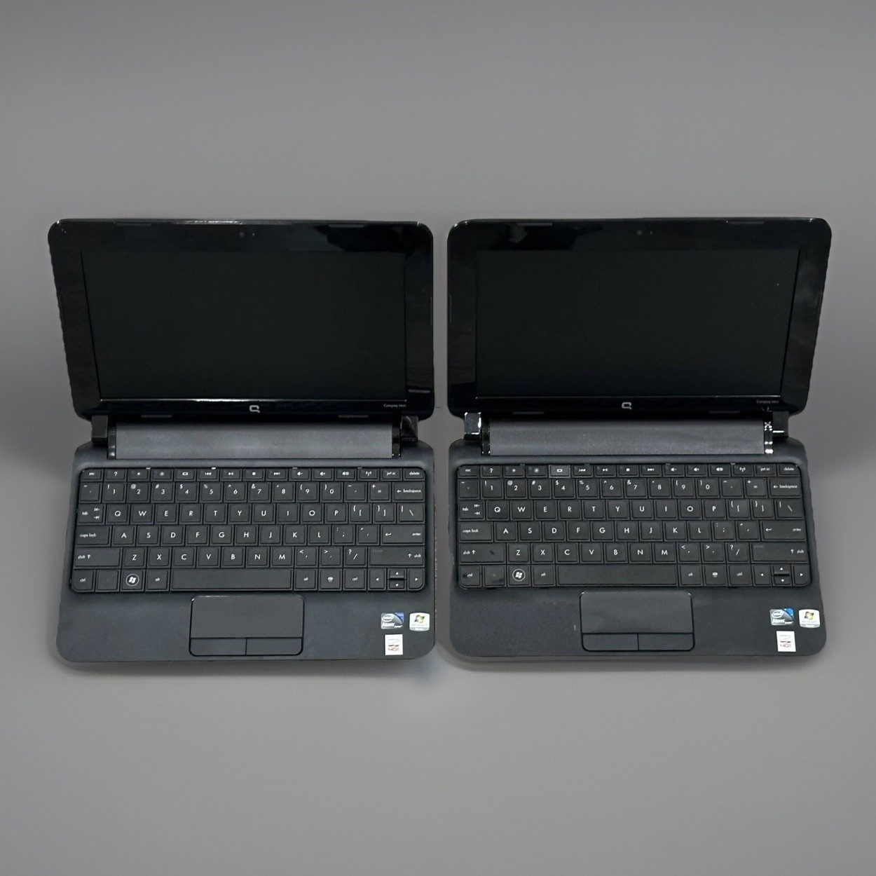 *Lot of 2* HP Compaq Mini CQ10 10.1” Intel Laptops NO HDD / RAM (For Parts ONLY)
