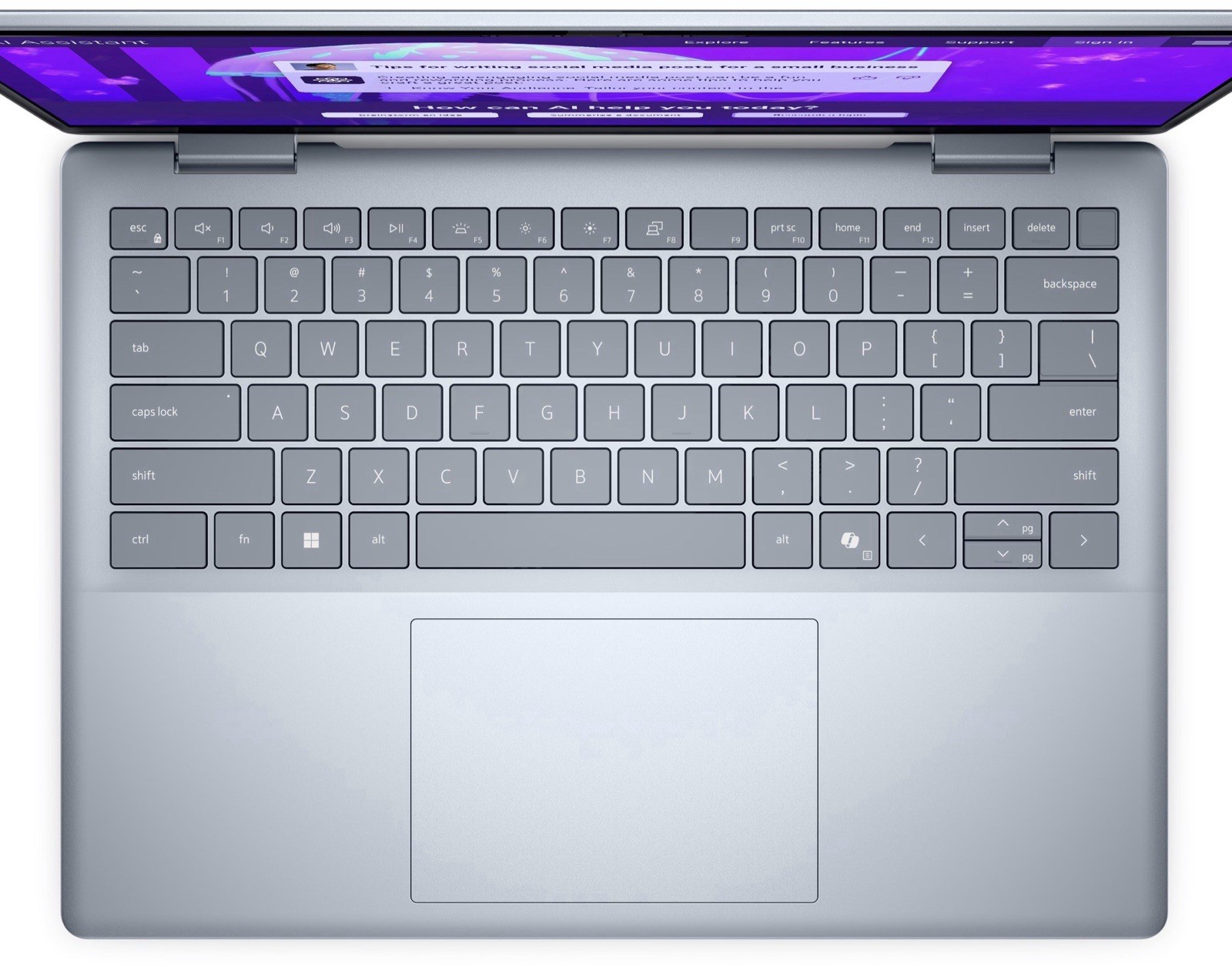 Dell Silver Notebook Laptop Portable Computer Sleek Metallic Design