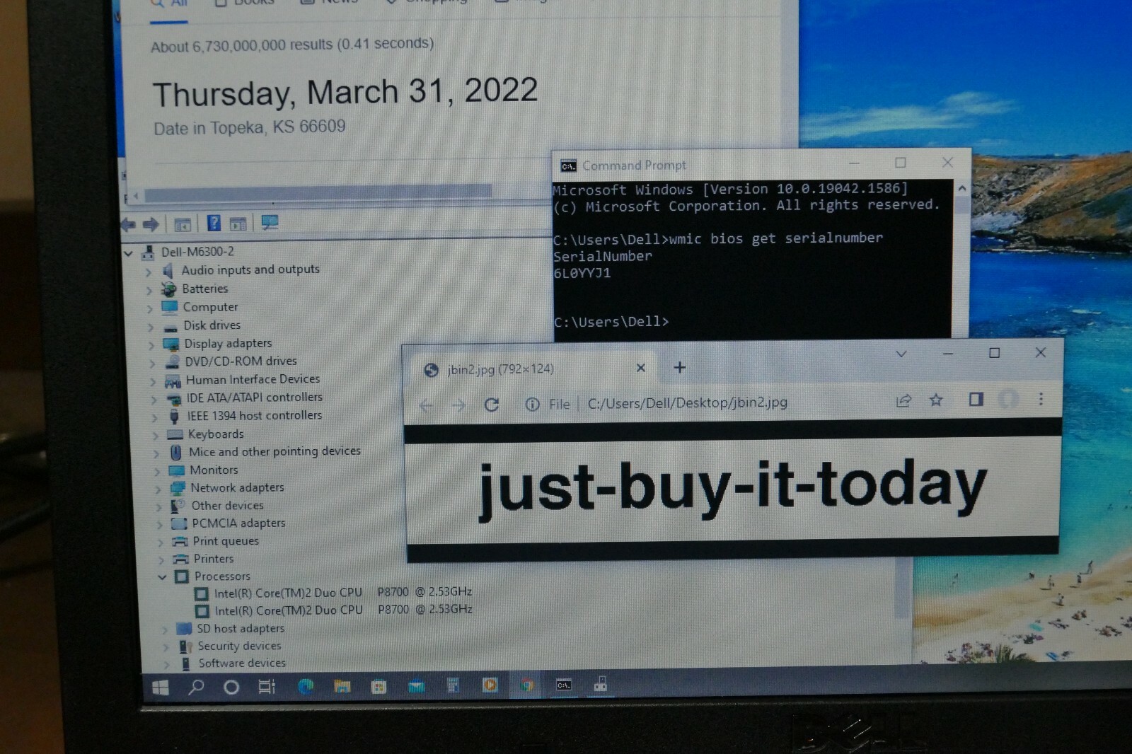 DELL Latitude E5400 2.53GHz, 4GB, 160GB HD, Blue Tooth