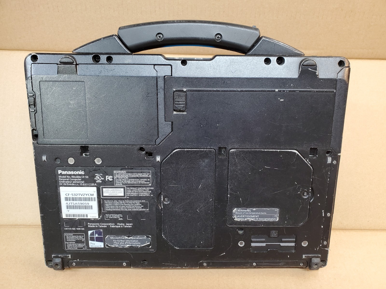 Panasonic Toughbook CF-53 14″ Core i5 4310U 4GB RAM 256GB SSD DVD-RW WIN 10 Pro