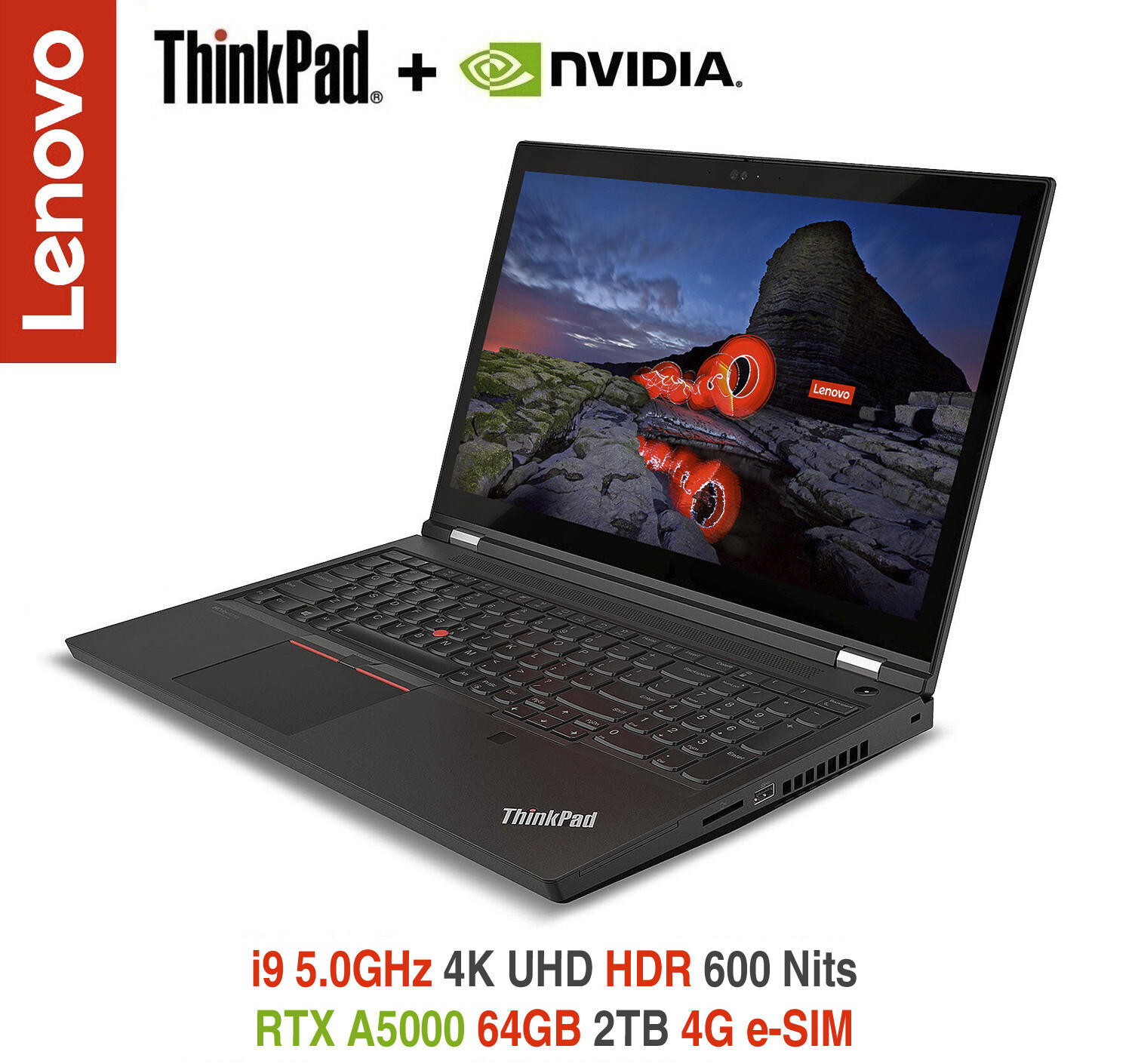 ThinkPad P15 Gen 2 i9 5.0GHz RTX A5000 4K UHD HDR 600Nits 64GB 2TB 4G 2Y Premier