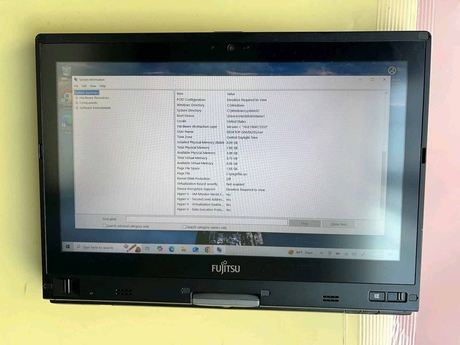 FUJITSU LIFEBOOK T725 (2 IN 1) Core i5-5300U 8GB 128GB SSD HDMI TOUCH BLUETOOOTH