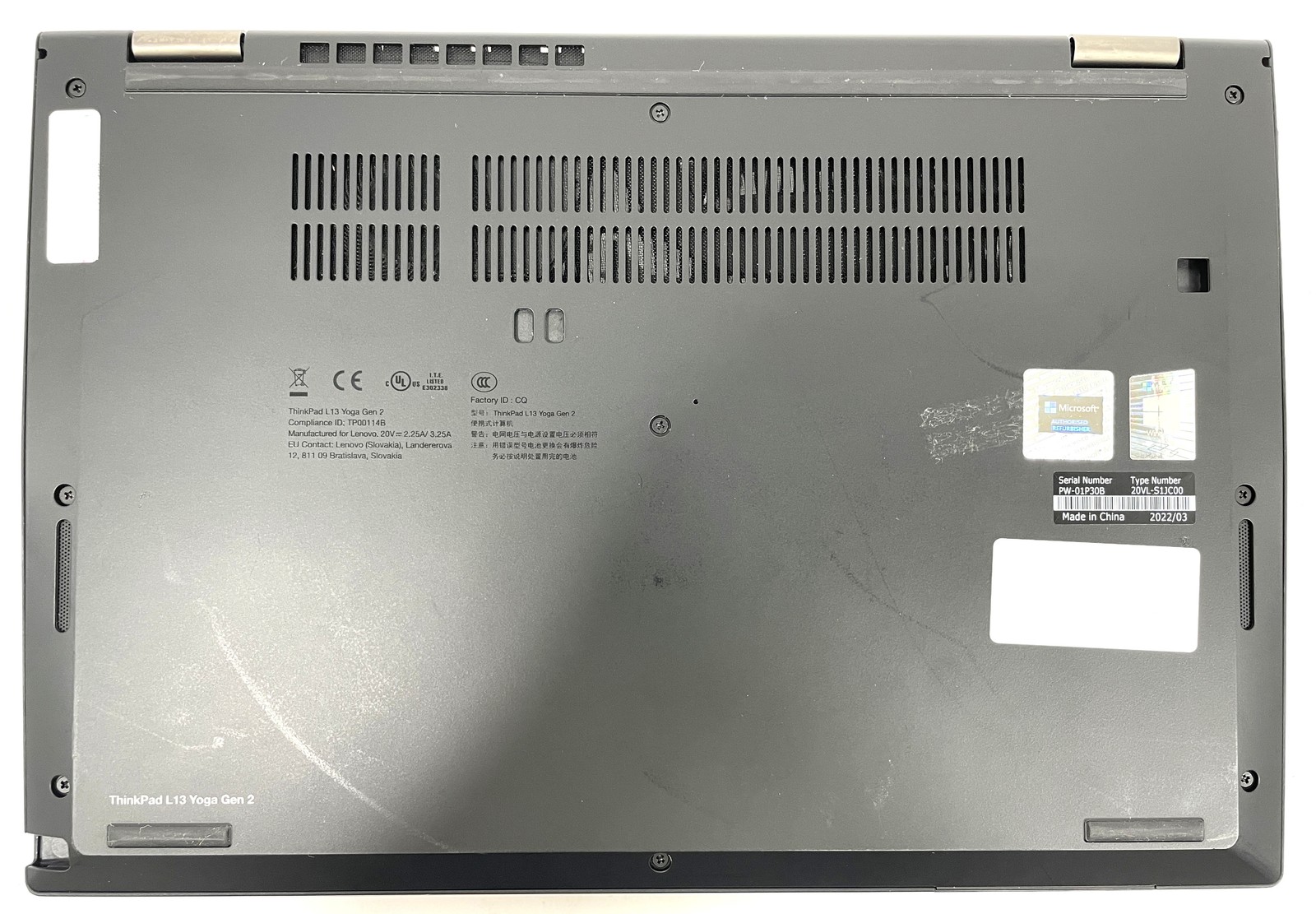 Lenovo ThinkPad L13 Yoga Gen 2 i5-1145G7 2.6GHz 256GB SSD 16GB RAM WIN 11 – Desc