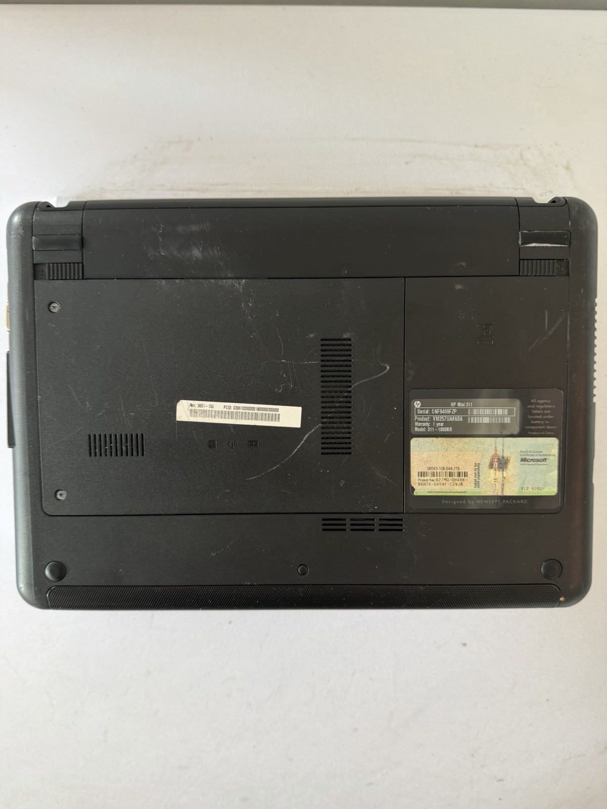 HP Mini 311-1000 Laptop – Intel Atom N270 – RAM 1 GB – No Storage – Read Des