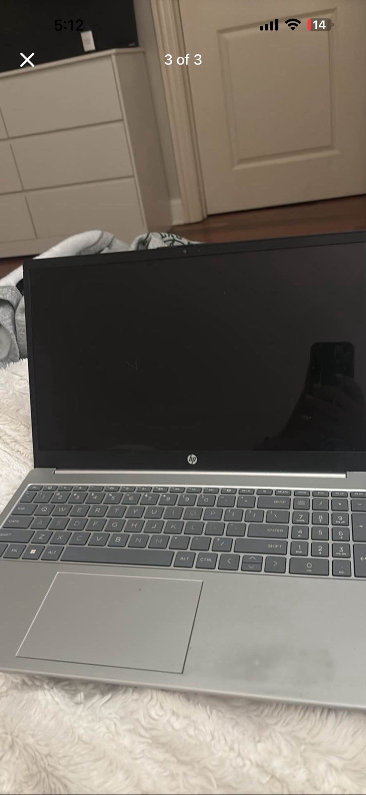 HP Notebook 14″ Silver Laptop Intel Core i3 12th Gen 8GB RAM Webcam