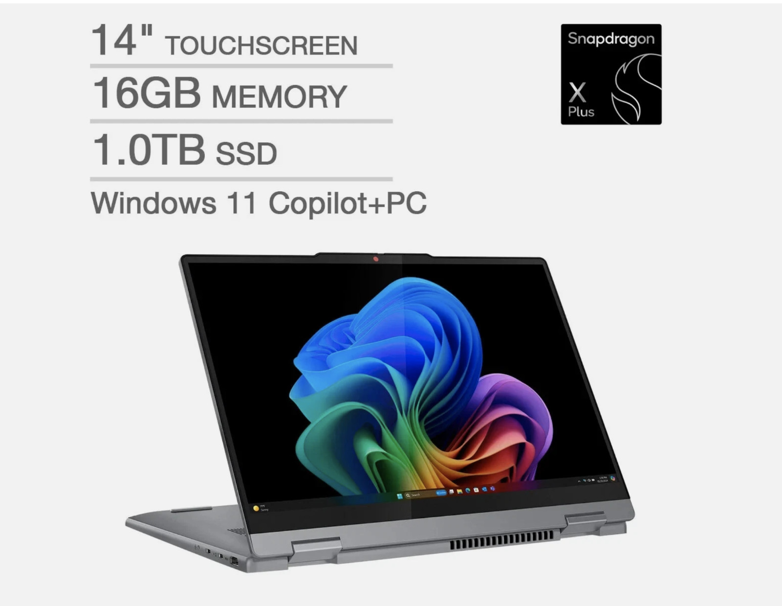 Lenovo Ideapad 5x 14″ OLED Touchscreen Snapdragon X, 16GB, 1TB + PEN & Charger