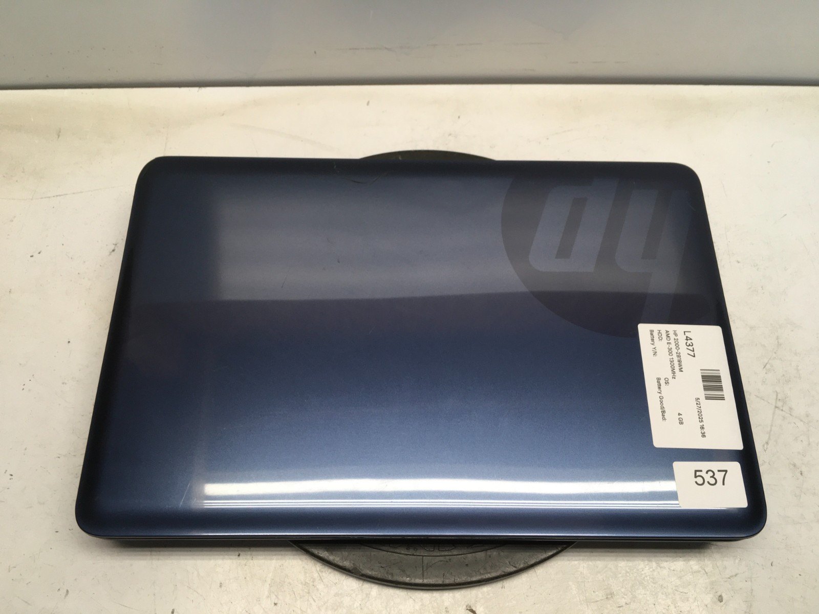 HP 2000-2B19WM AMD E-300 1300MHz 4 GB NO HDD/Battery