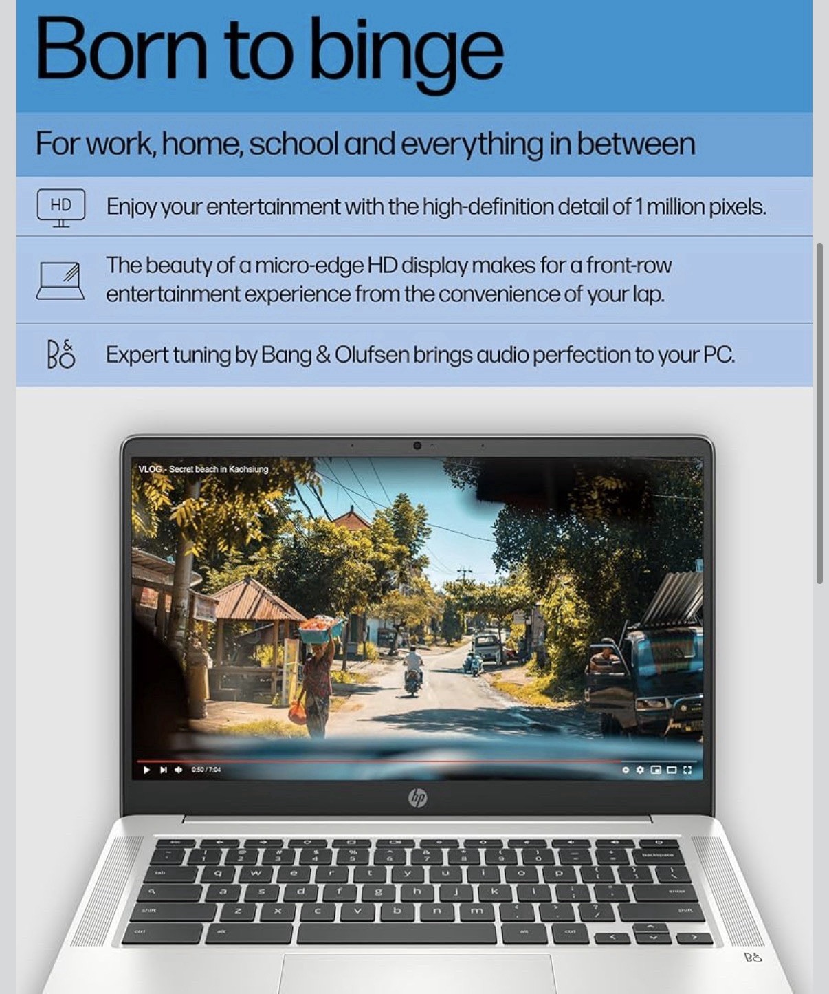 HP Chromebook 14 Laptop, Intel Celeron N4120, 4 GB RAM, 64 GB 14″ HD Display