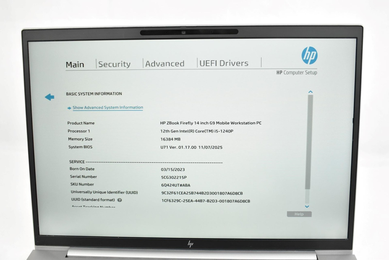HP Z Book Firefly 14 G9 Laptop i5-1240P 16GB 256GB SSD 14″ No OS *See Details*