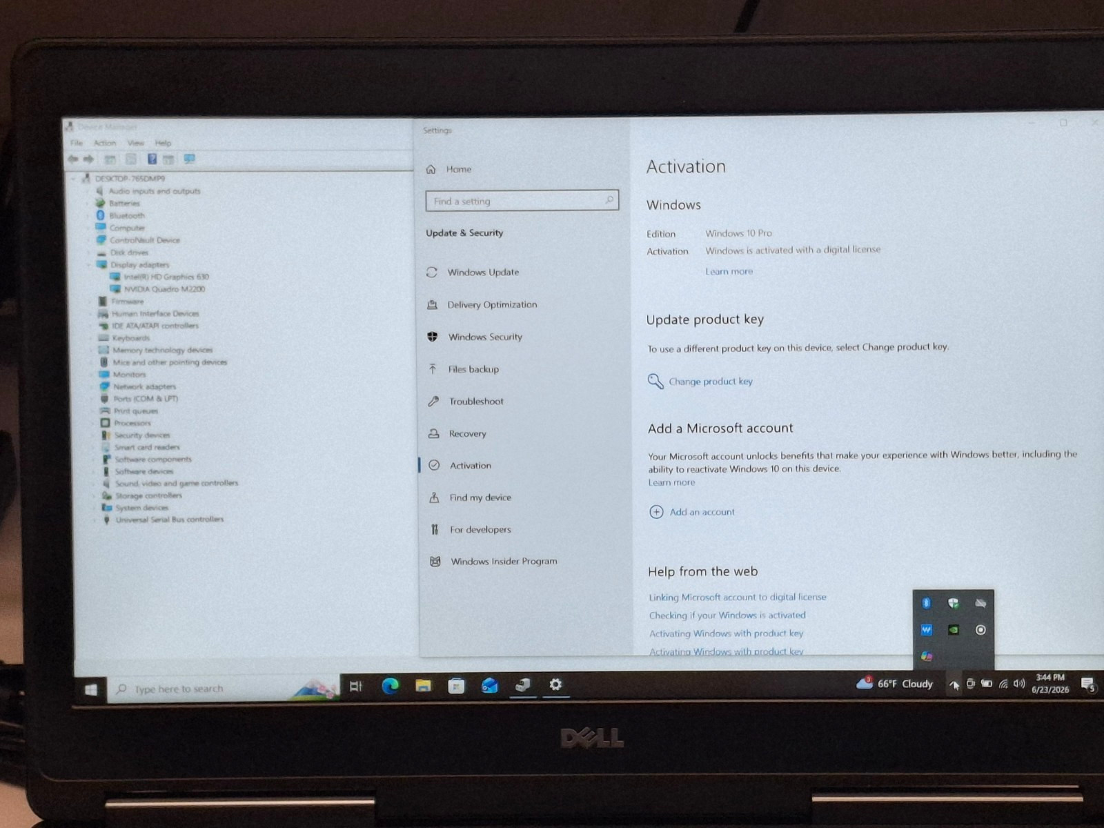 Dell Precision 7520 15.6 FHD i7-7820HQ 2.90GHz 16GB 256GB SSD Quadro M2200