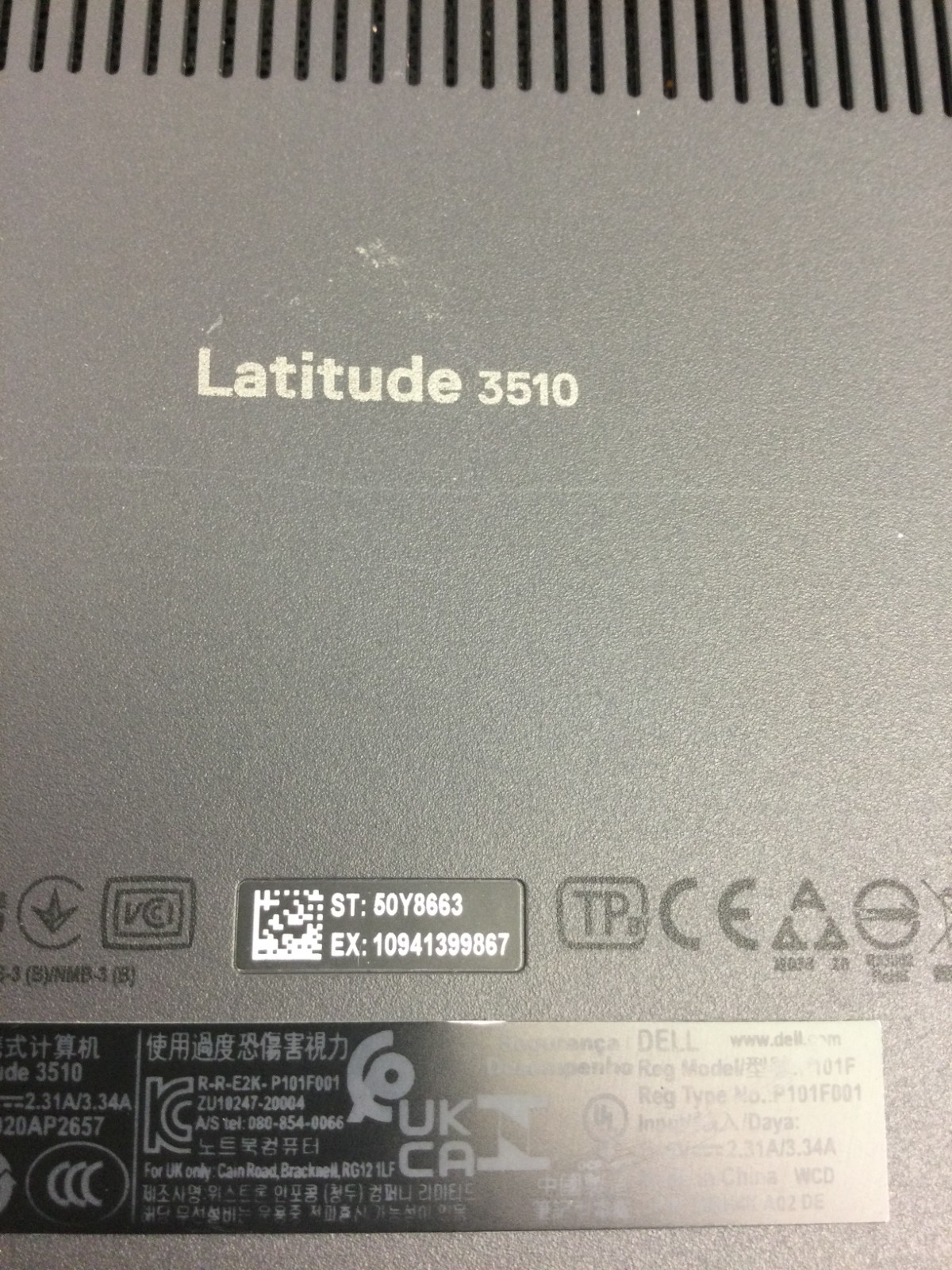 Dell Latitude 3510 15.6″intel core i5-10210U 1.60GHz 8GB RAM 128GB SSD W11P