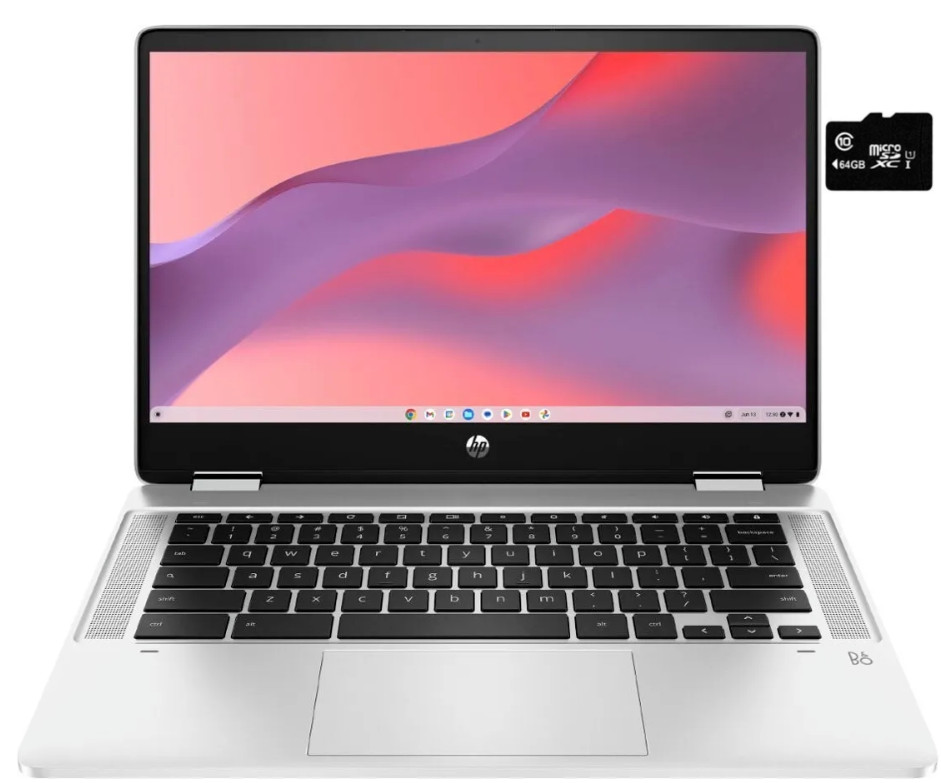 HP 14″ HD 2-in-1 x360 Touch Chromebook Intel Celeron N4500 4GB RAM 128GB (64+64)