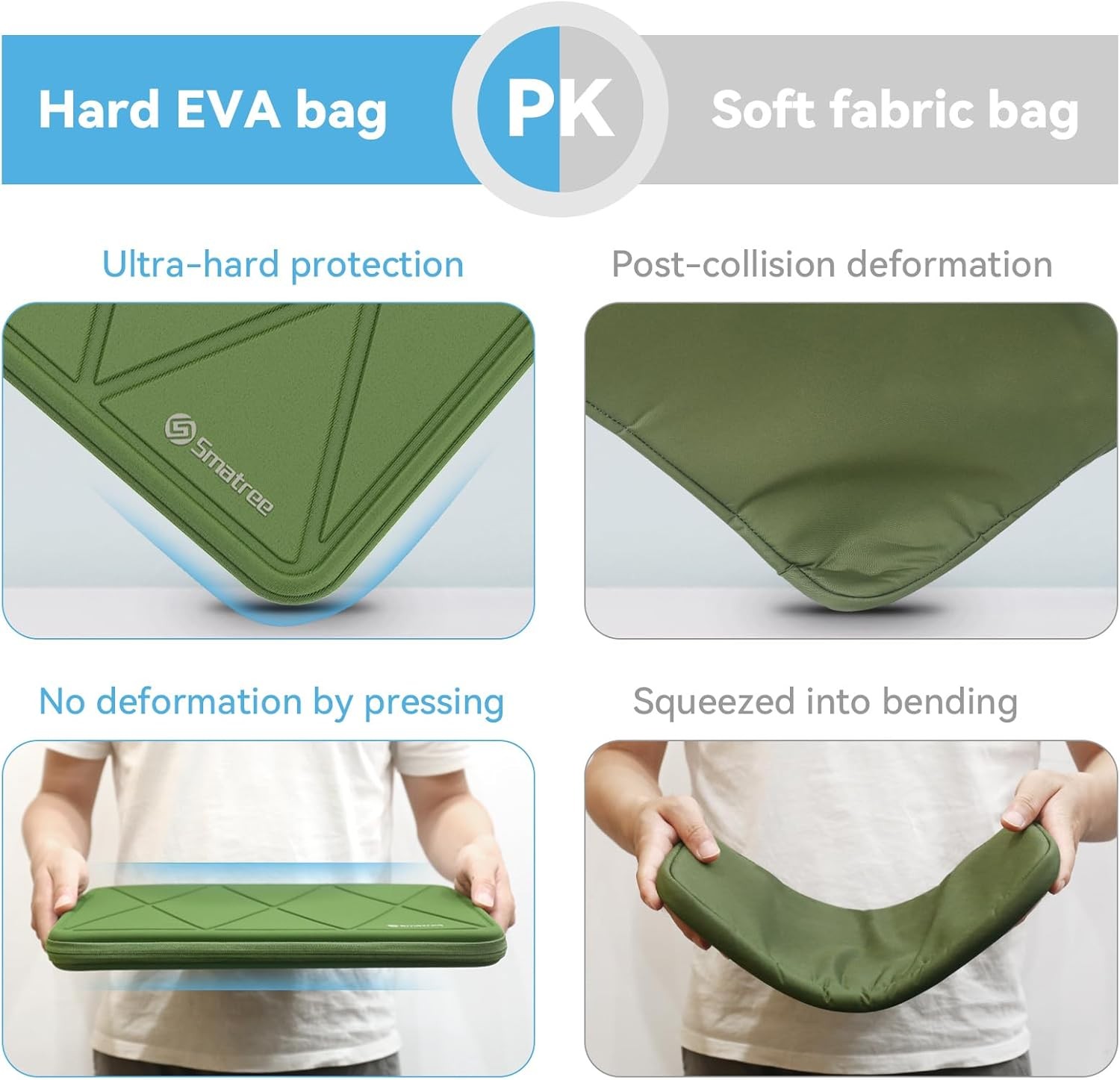 Hard EVA Protective Sleeve Case for 16 inch Samsung Galaxy Book6 Pro/Ultra, Gree
