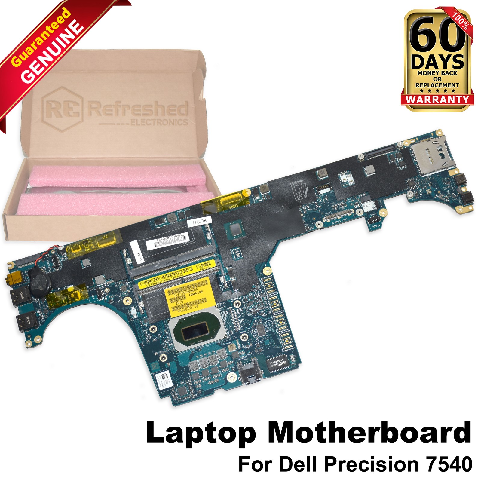 Dell Precision 15 7540 Laptop Motherboard Intel i9-9980HK 8-Core 2H58H 02H58H